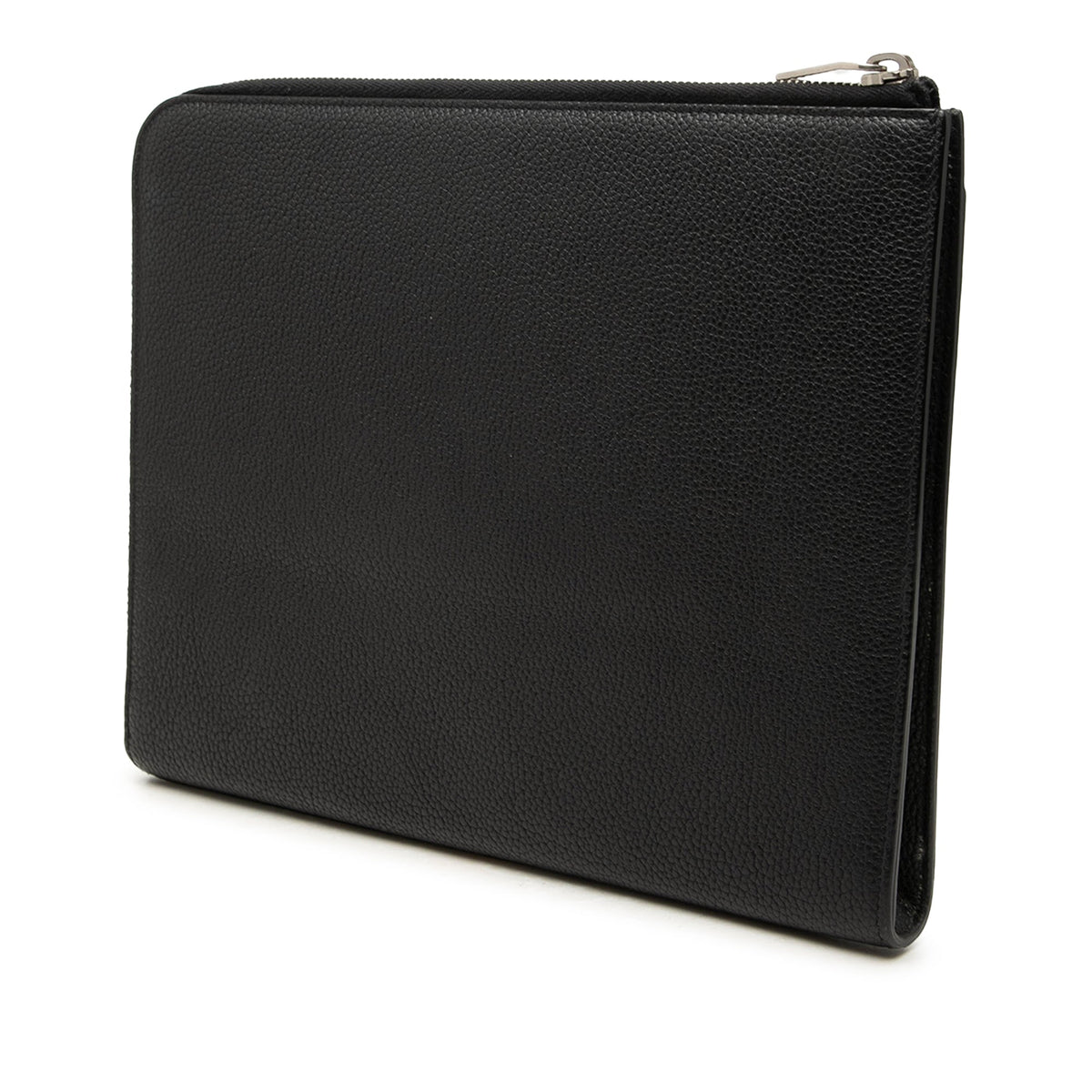 Saint Laurent Grained Calfskin Classic Zip Around Snap Clutch