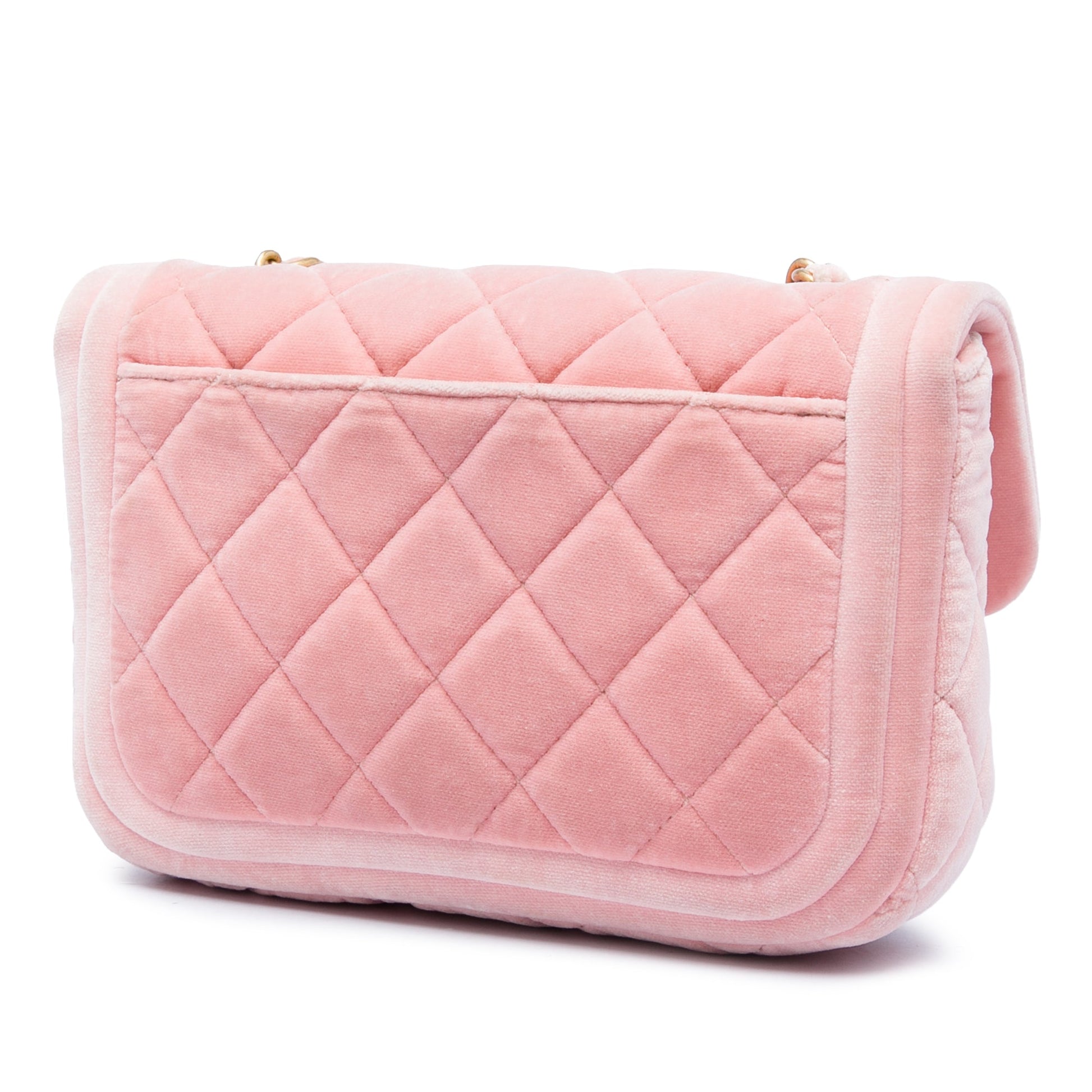 Chanel Mini Quilted Velvet Double Frame Flap