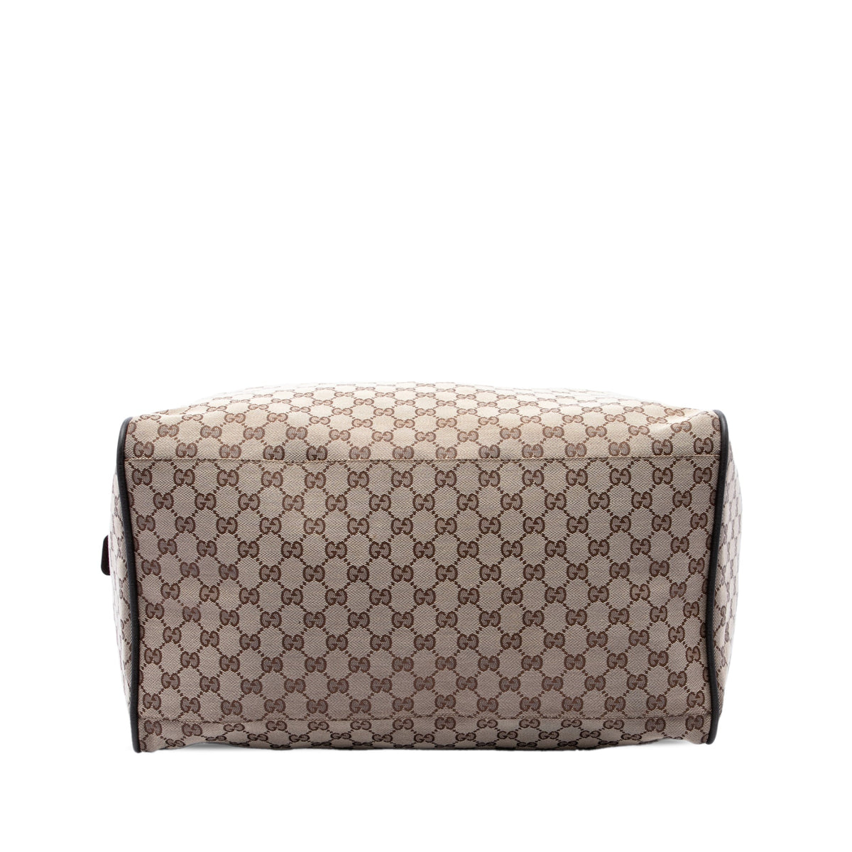 Gucci GG Canvas Web Duffle Bag — Beige