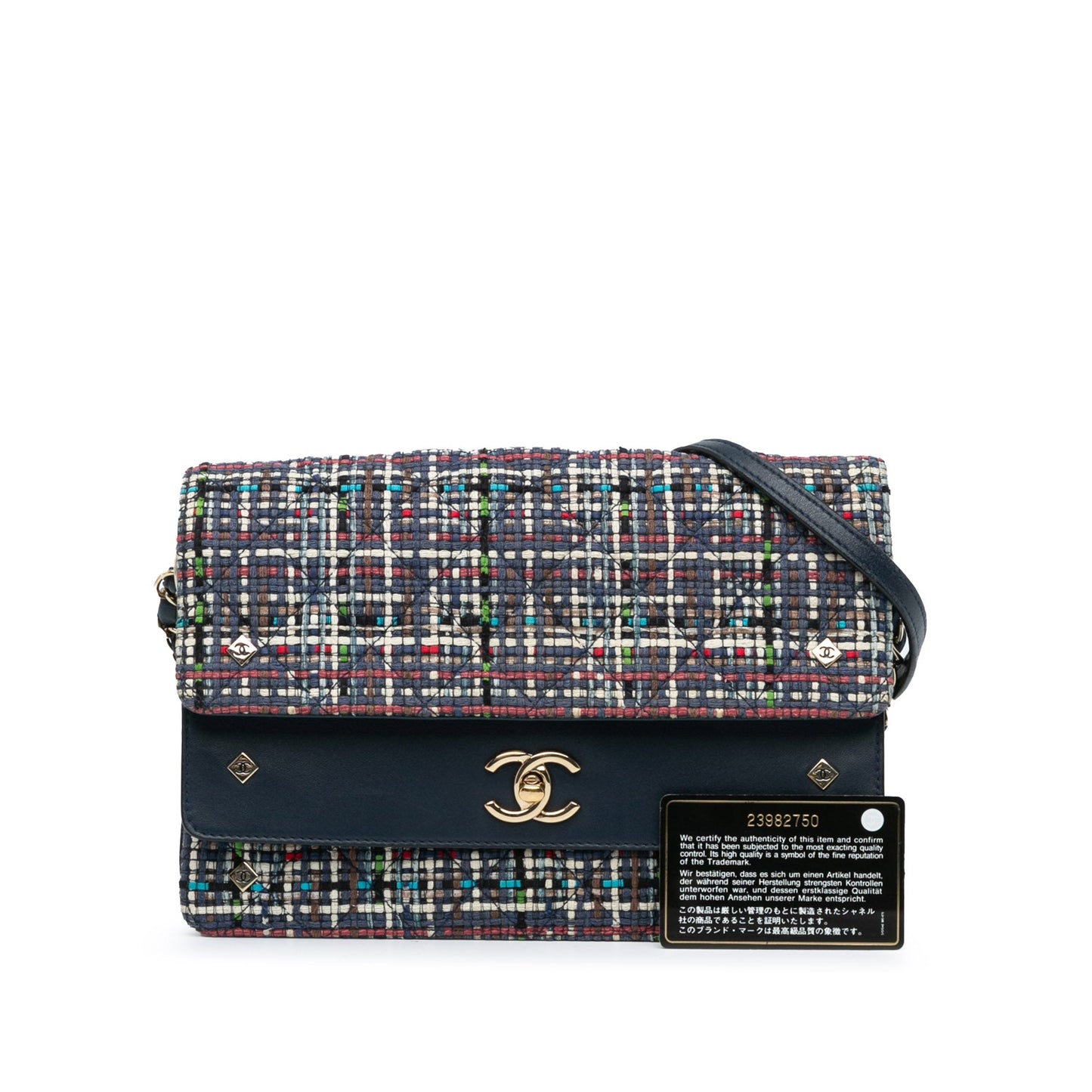 Chanel Medium CC Quilted Mixed Fibers and Lambskin Double Flap