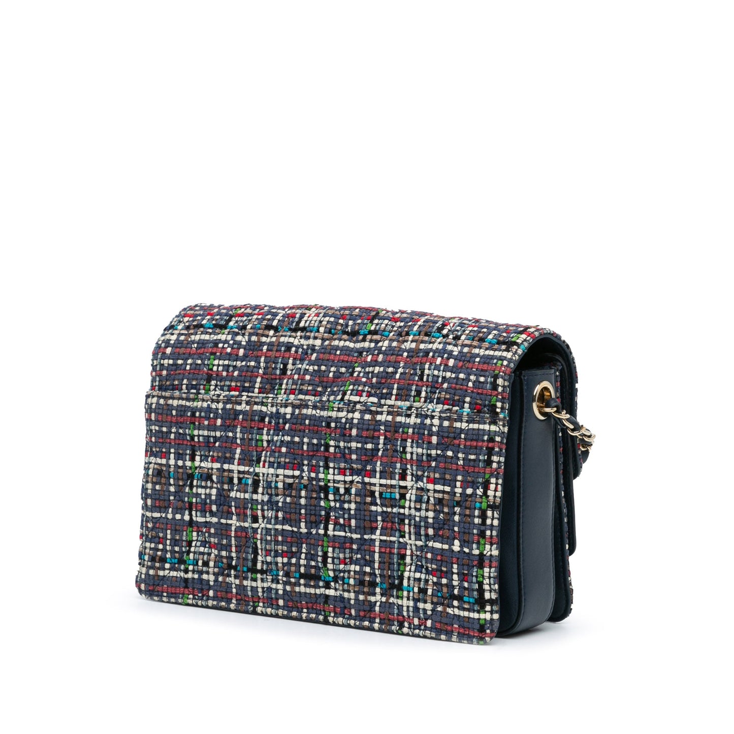 Chanel Medium CC Quilted Mixed Fibers and Lambskin Double Flap