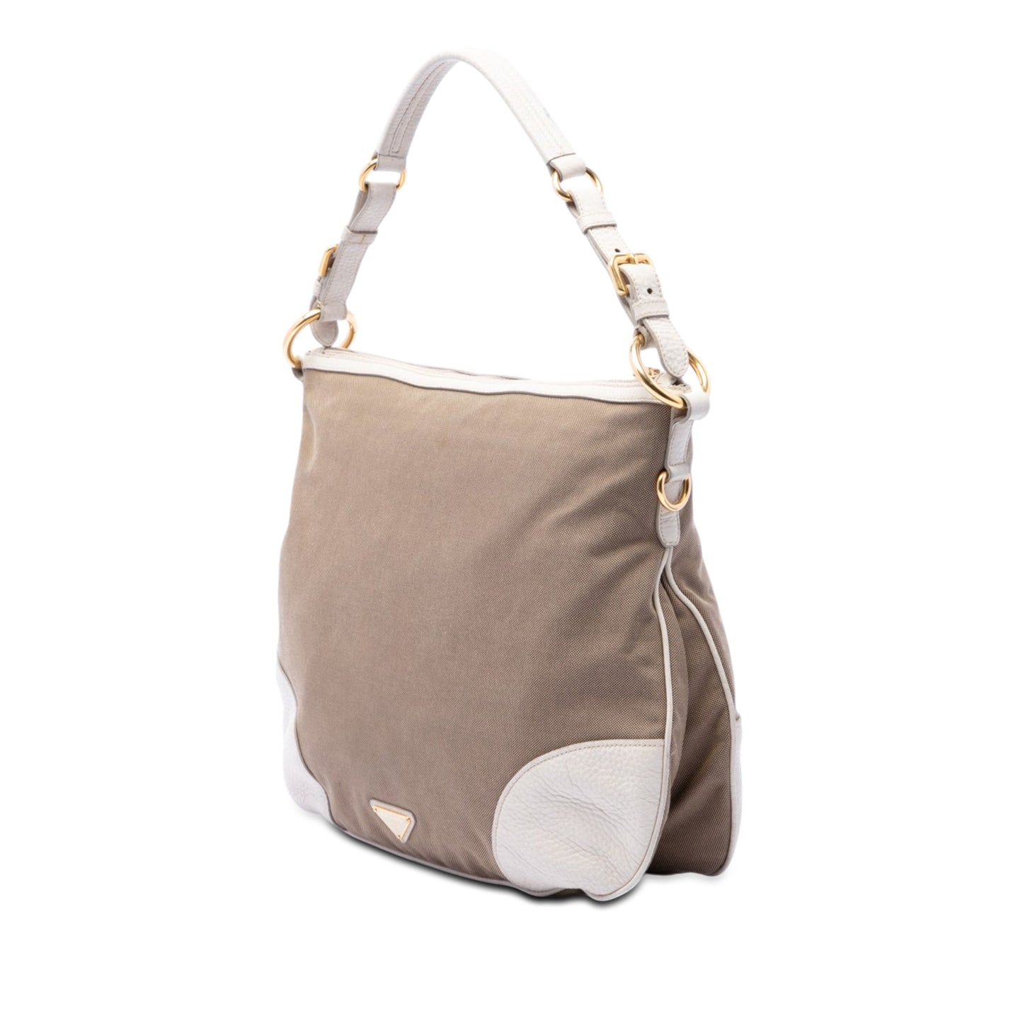 Prada Canvas Canapa Logo Shoulder Bag