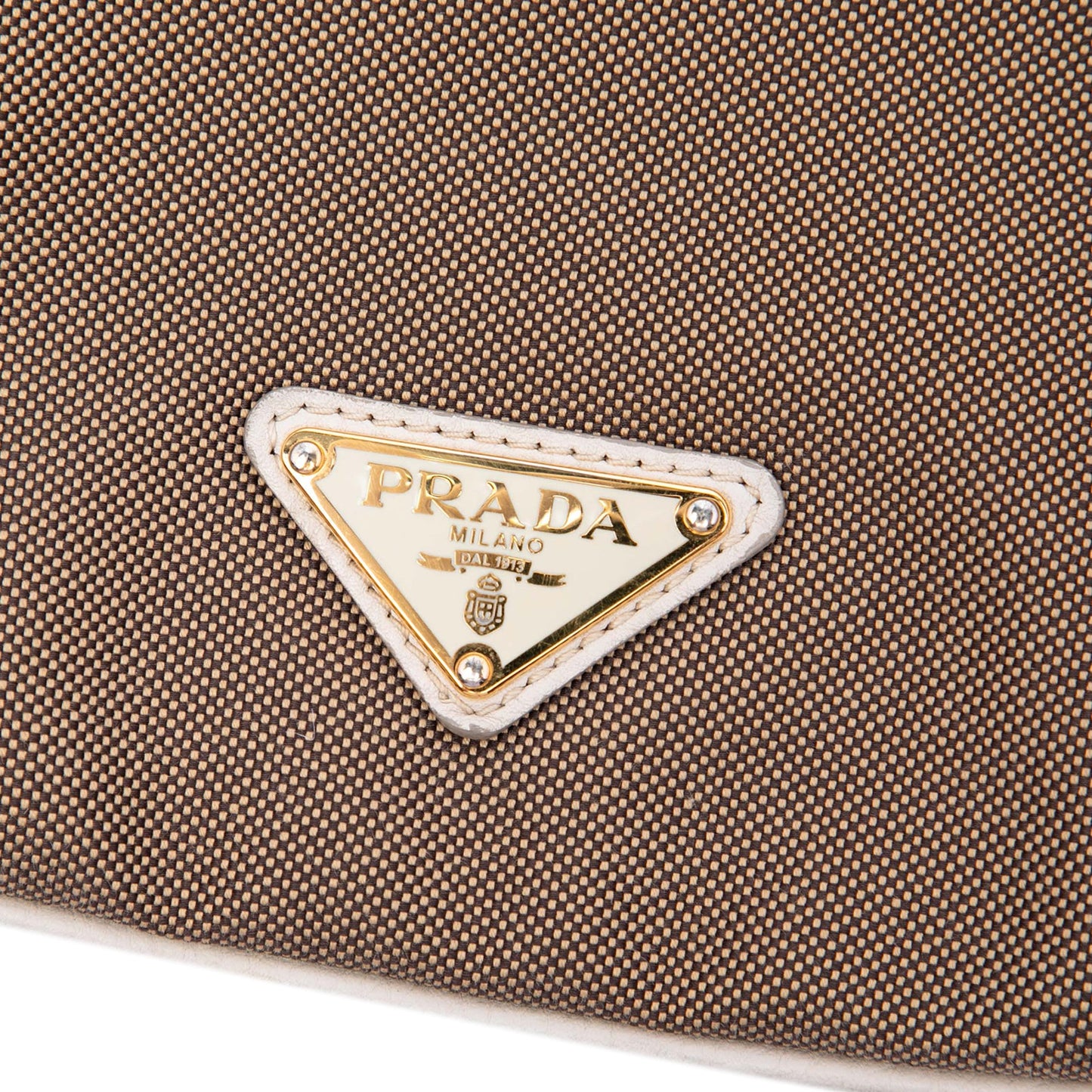 Prada Canvas Canapa Logo Shoulder Bag