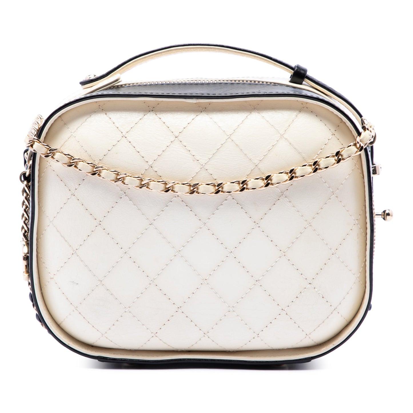 Chanel Small CC Quilted Crumpled Calfskin Vanity Case