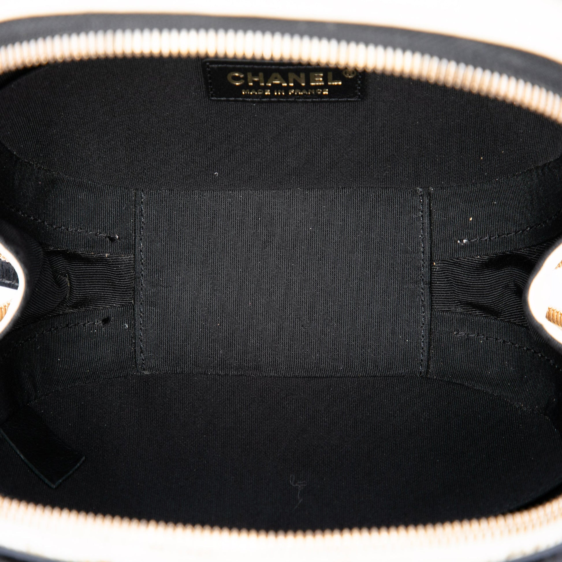 Chanel Small CC Quilted Crumpled Calfskin Vanity Case