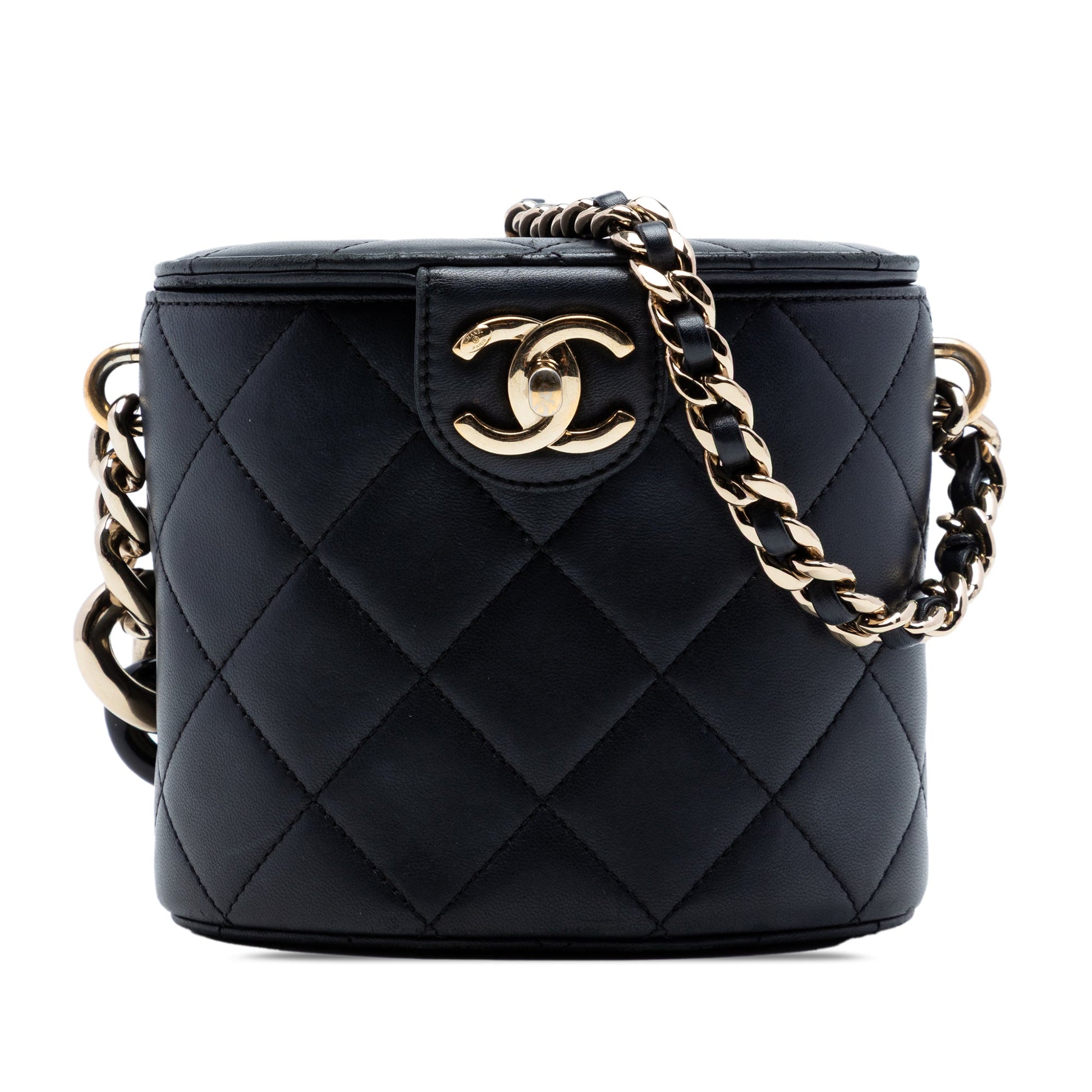 Chanel CC Lambskin Elegant Chain Vanity Case
