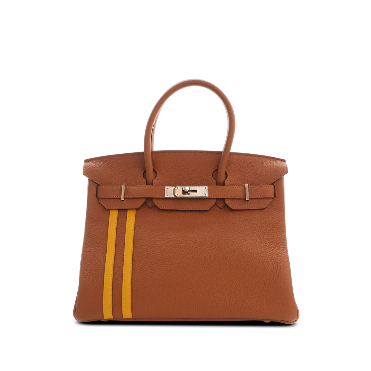 Hermès Togo and Swift Officier Verso Birkin Retourne 30 — Brown