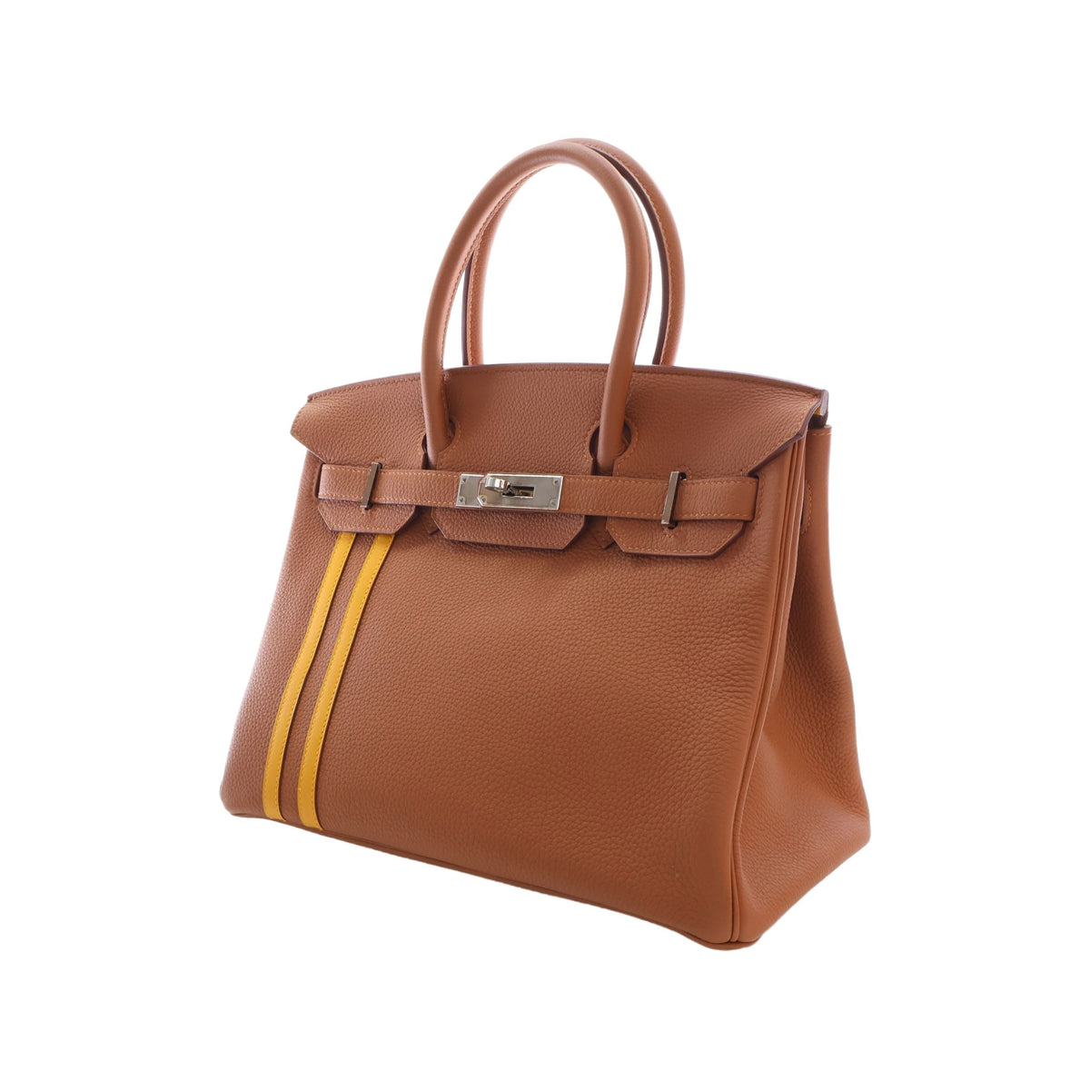 Hermès Togo and Swift Officier Verso Birkin Retourne 30 — Brown