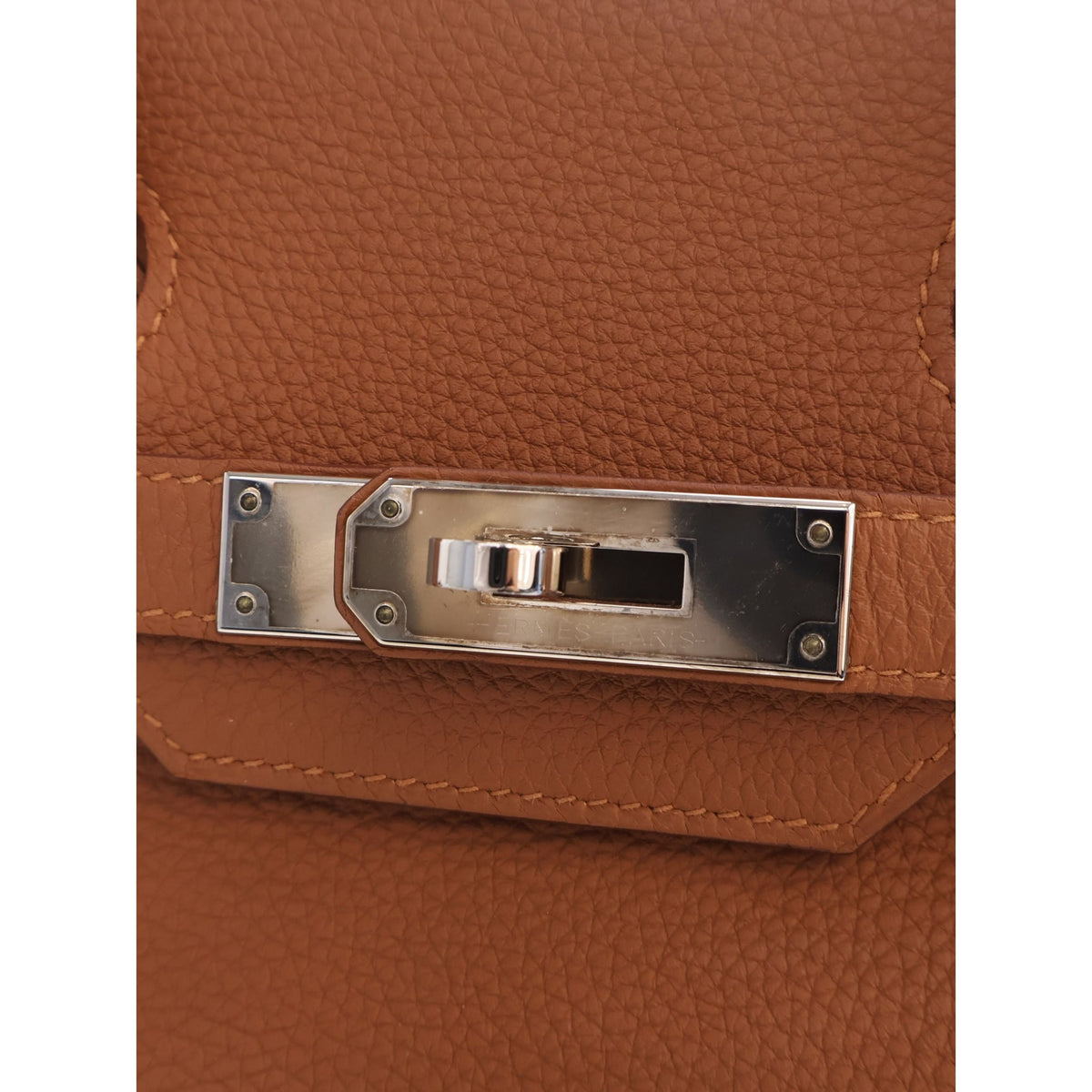 Hermès Togo and Swift Officier Verso Birkin Retourne 30 — Brown