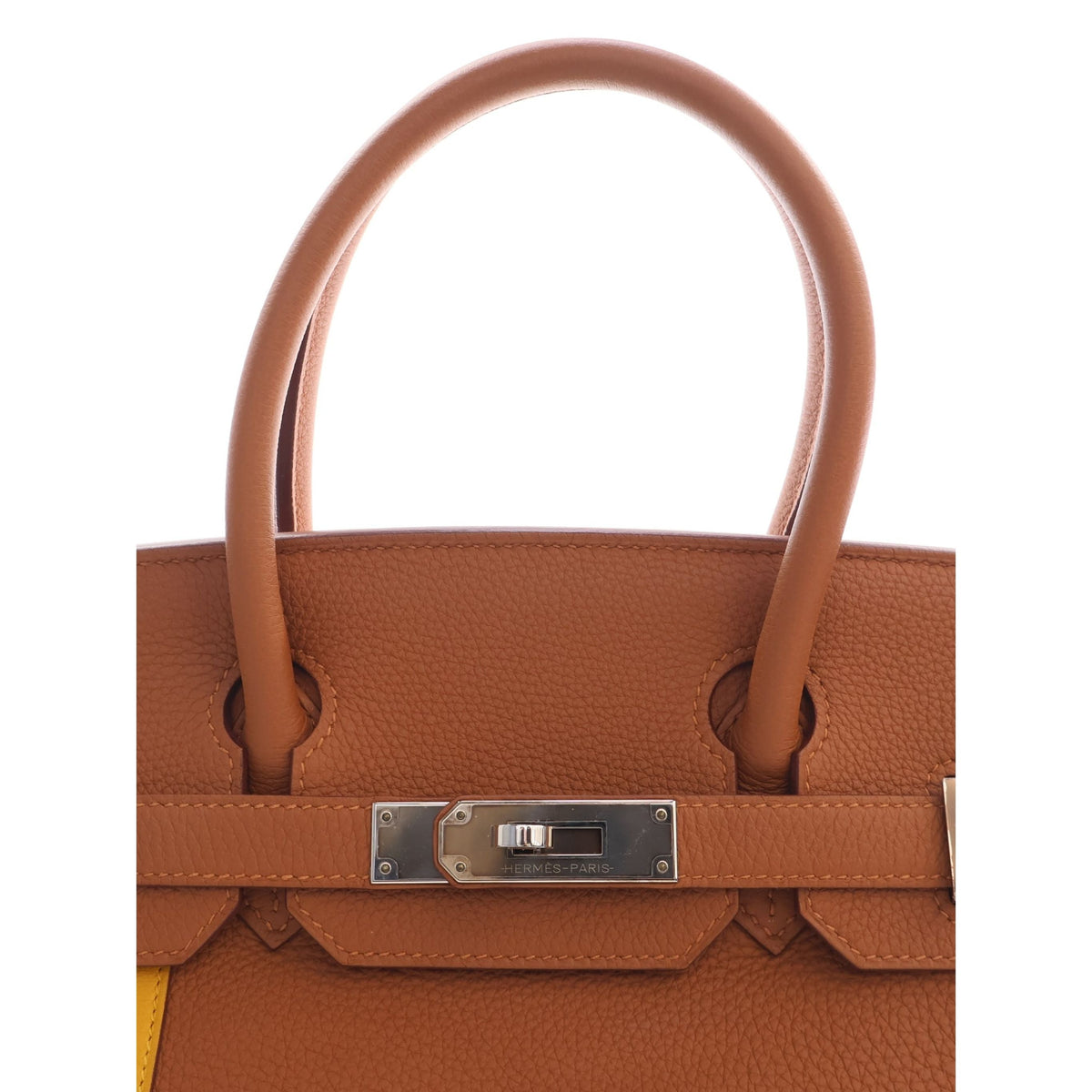 Hermès Togo and Swift Officier Verso Birkin Retourne 30 — Brown