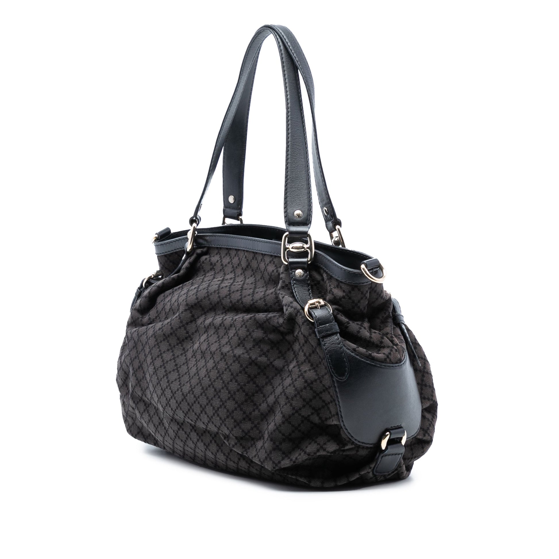Gucci Diamante Canvas Bridle Satchel