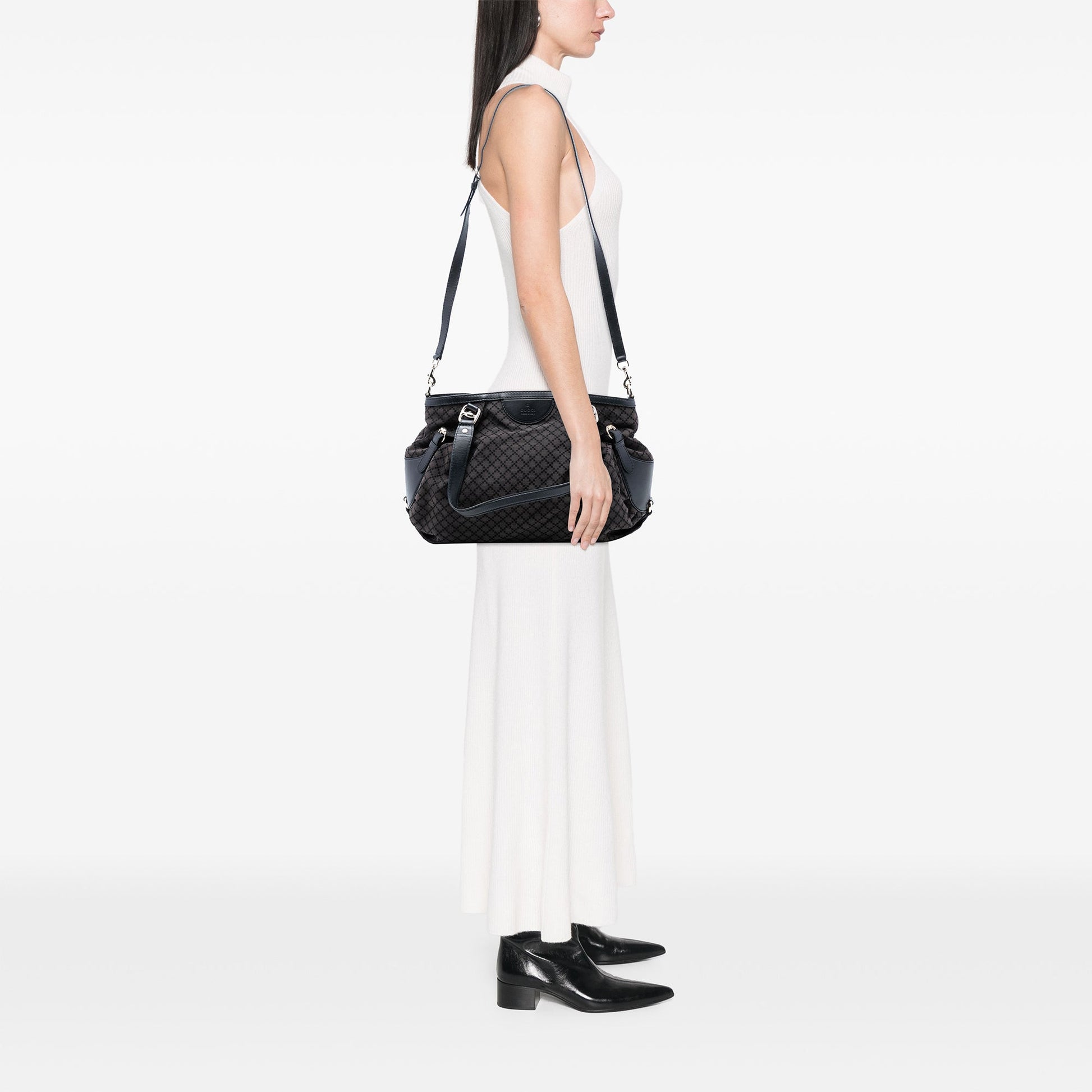 Gucci Diamante Canvas Bridle Satchel