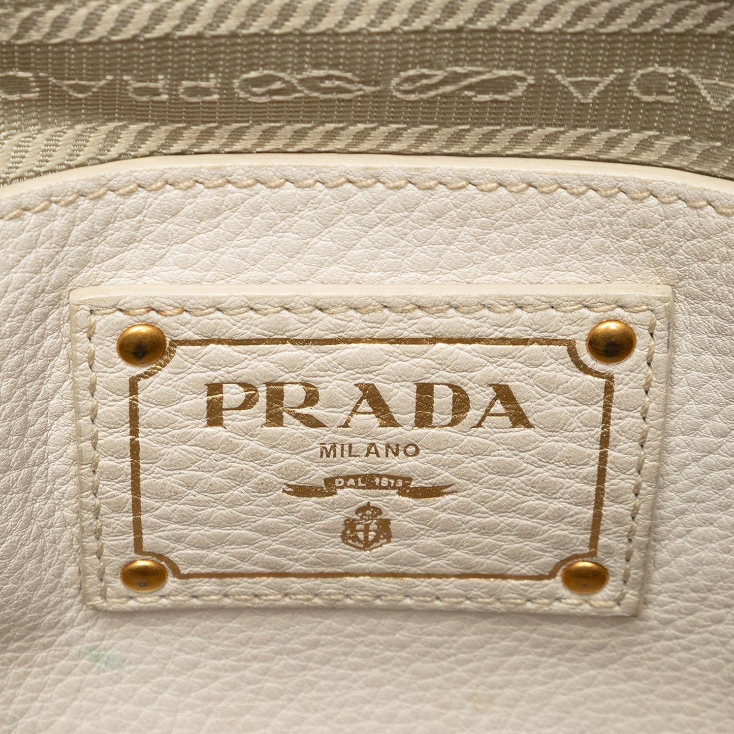 Prada Vitello Daino Front Pocket Open Convertible Tote