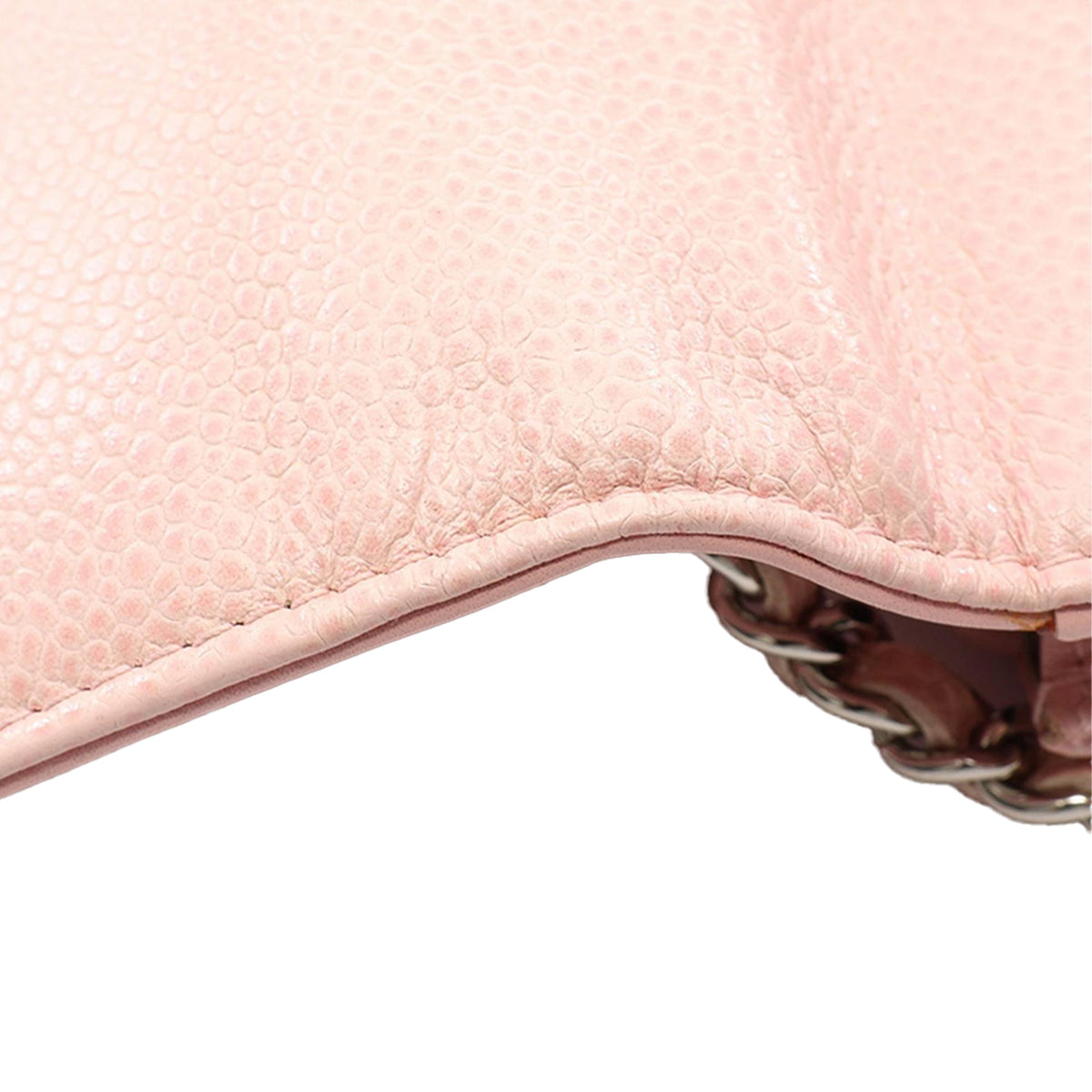 Chanel CC Caviar Wallet On Chain — Pink