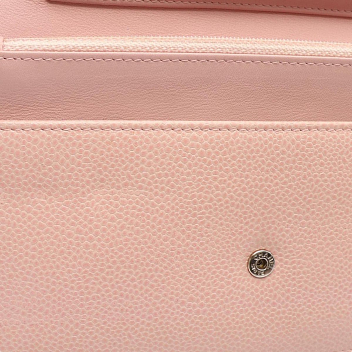 Chanel CC Caviar Wallet On Chain — Pink