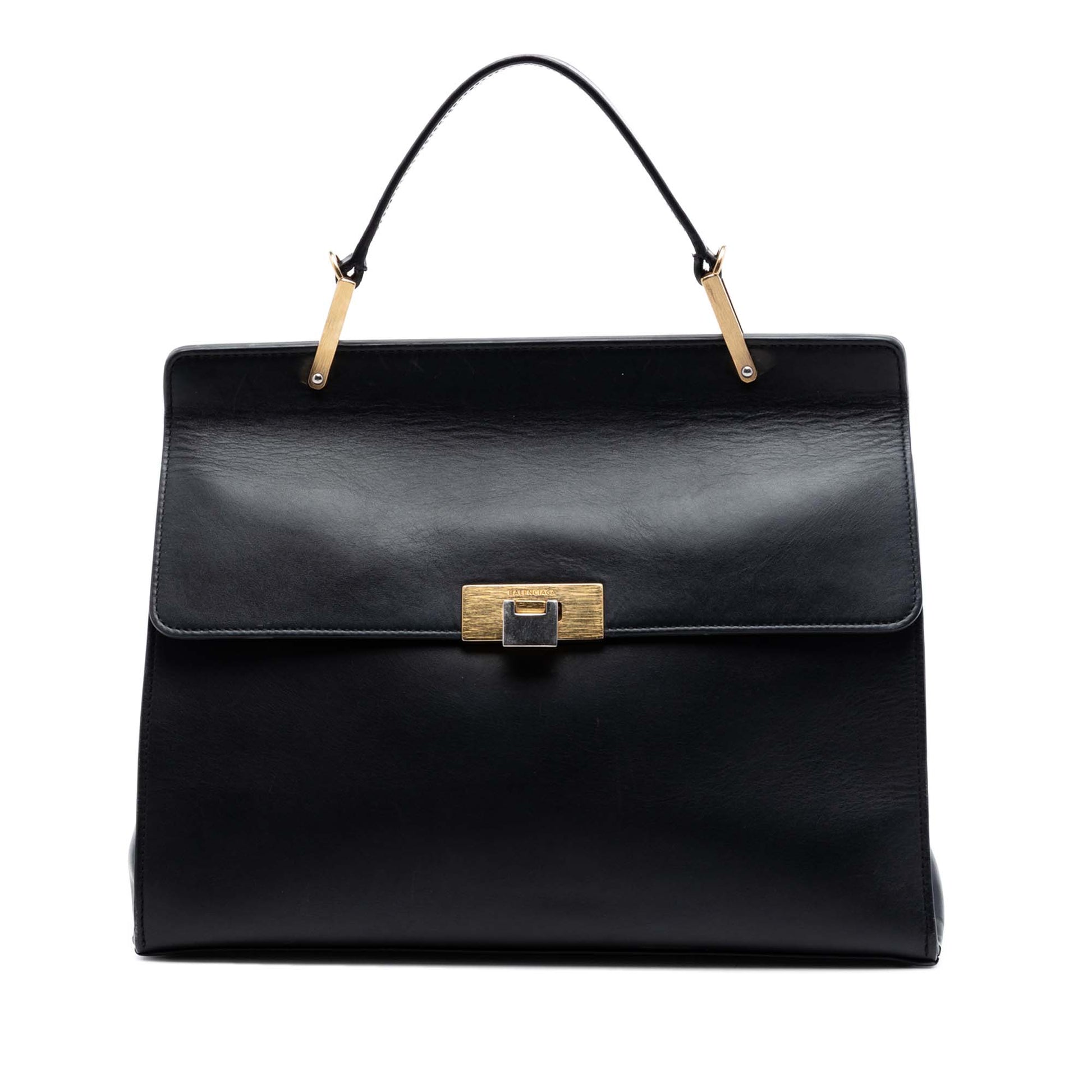 Balenciaga Leather Le Dix Cartable Top Handle Bag