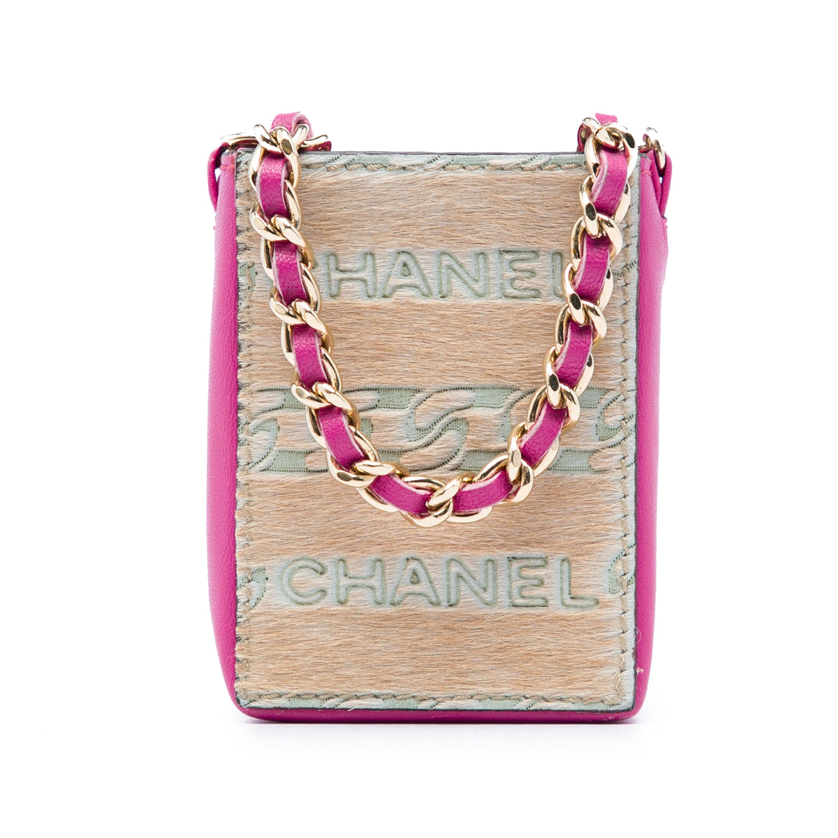Chanel Lambskin and Pony Hair Cigarette Case — Pink