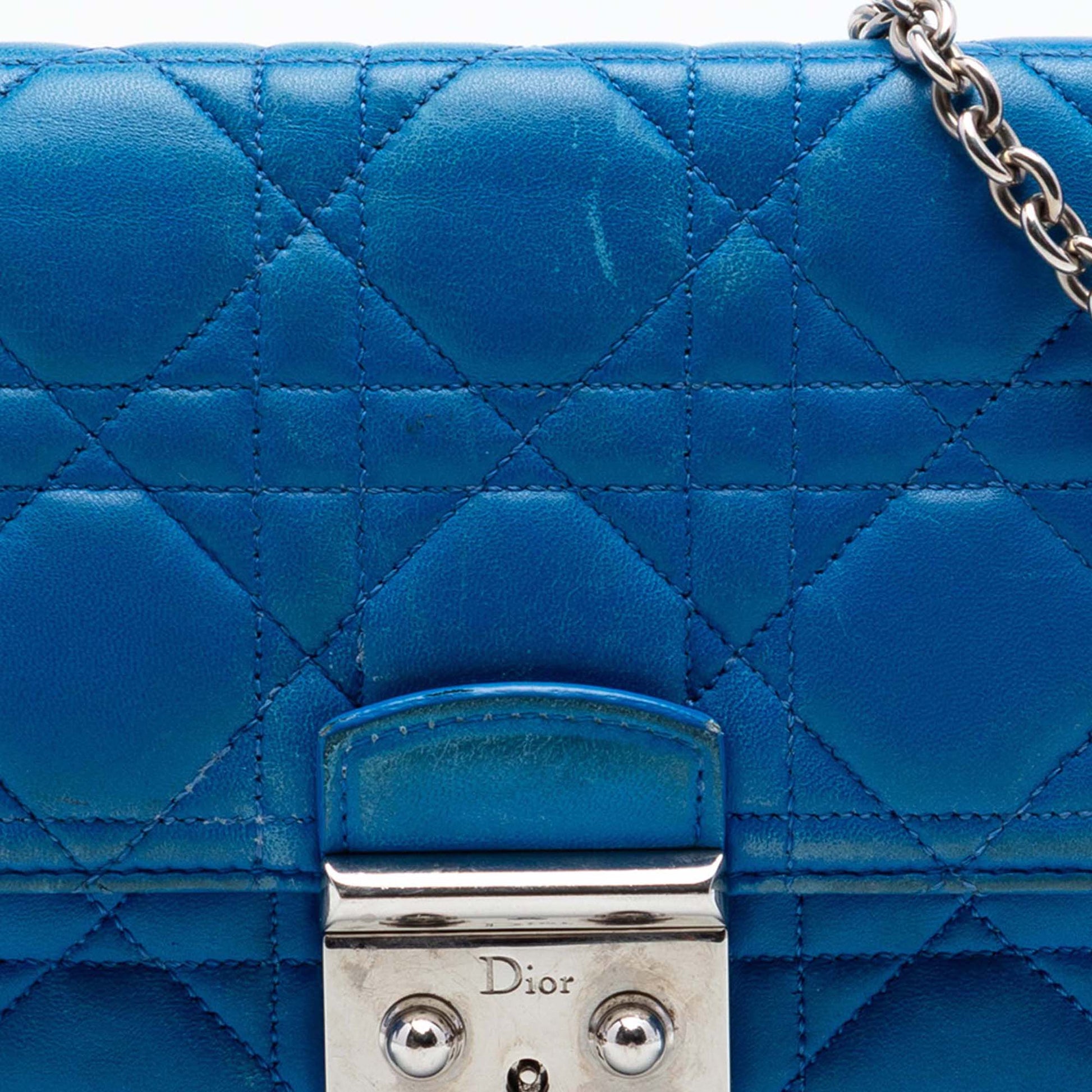 Dior Lambskin Cannage Miss Dior Promenade Chain Crossbody