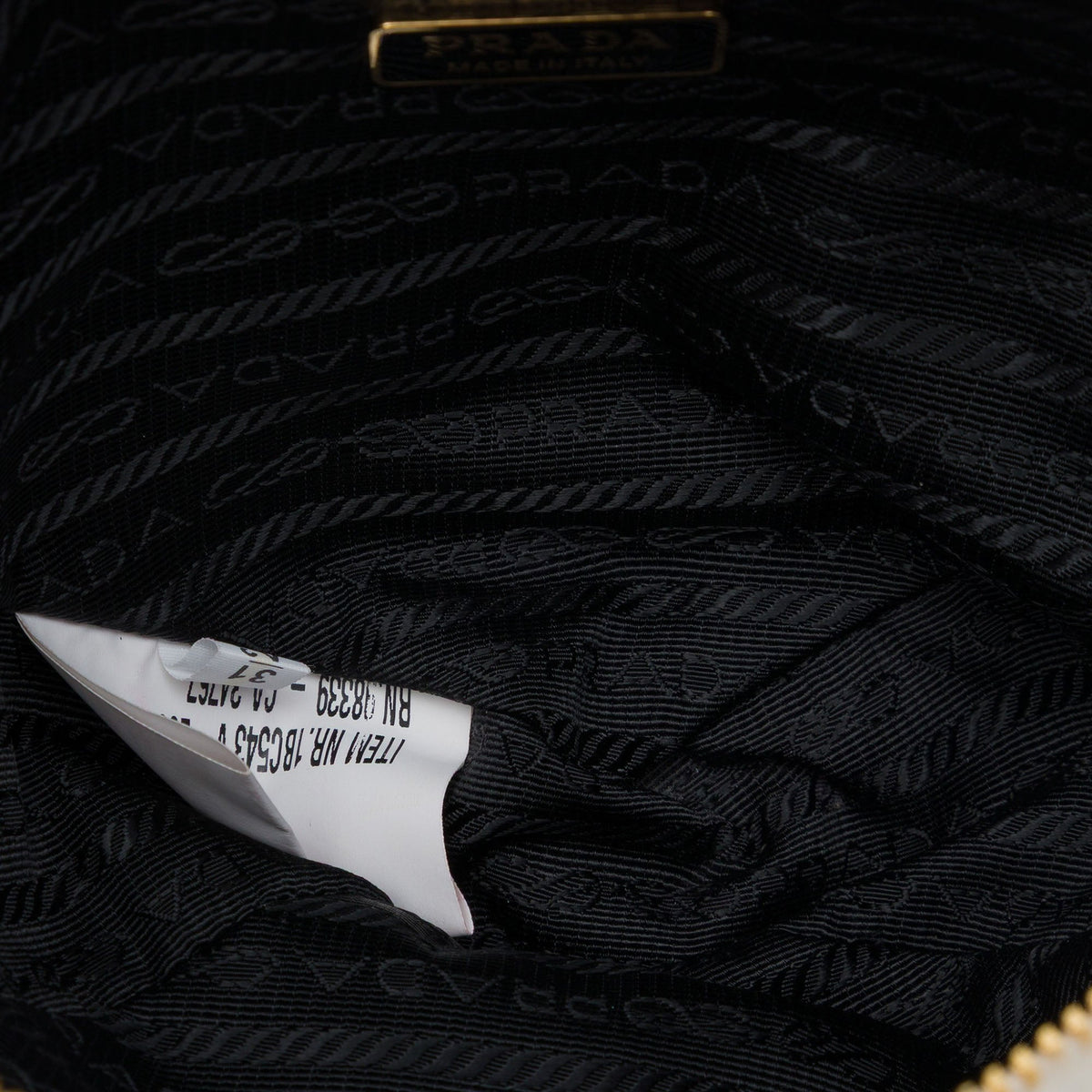 Prada Mini Shearling Triangle Satchel — White