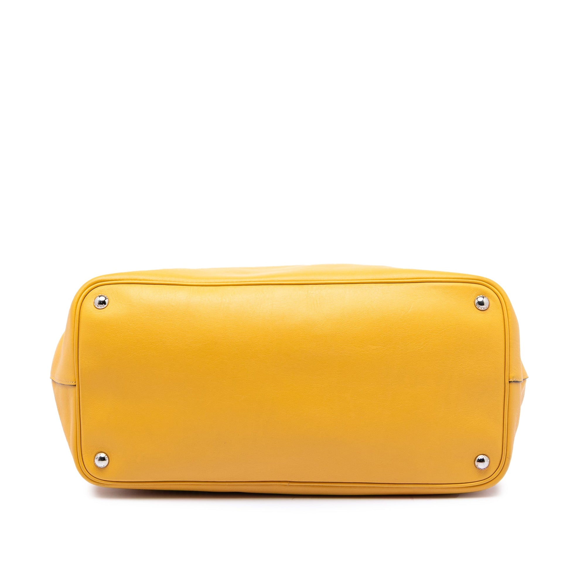 Prada City Calf Leather Buckle Tote