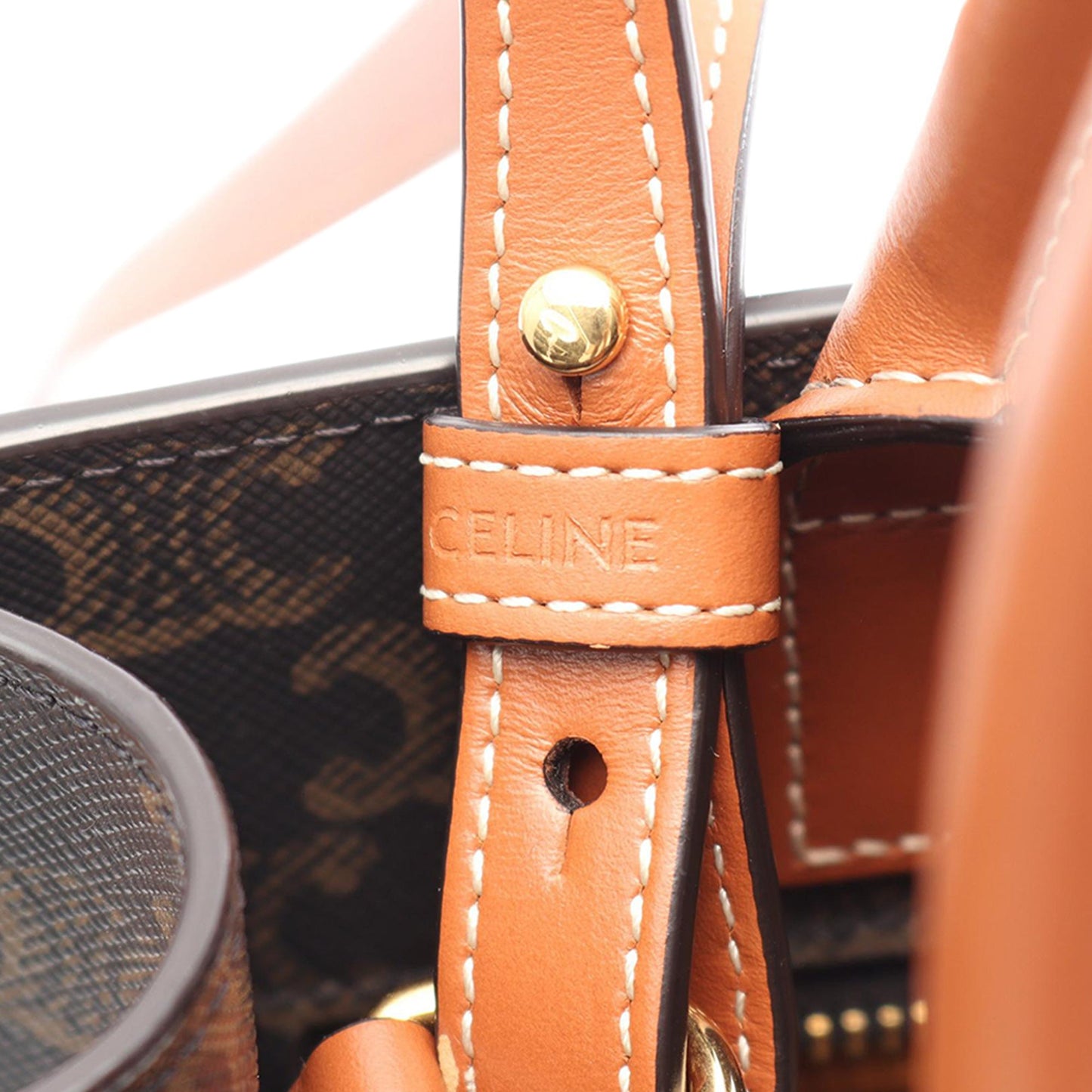Celine Small Triomphe Coated Canvas Vertical Cabas Tote