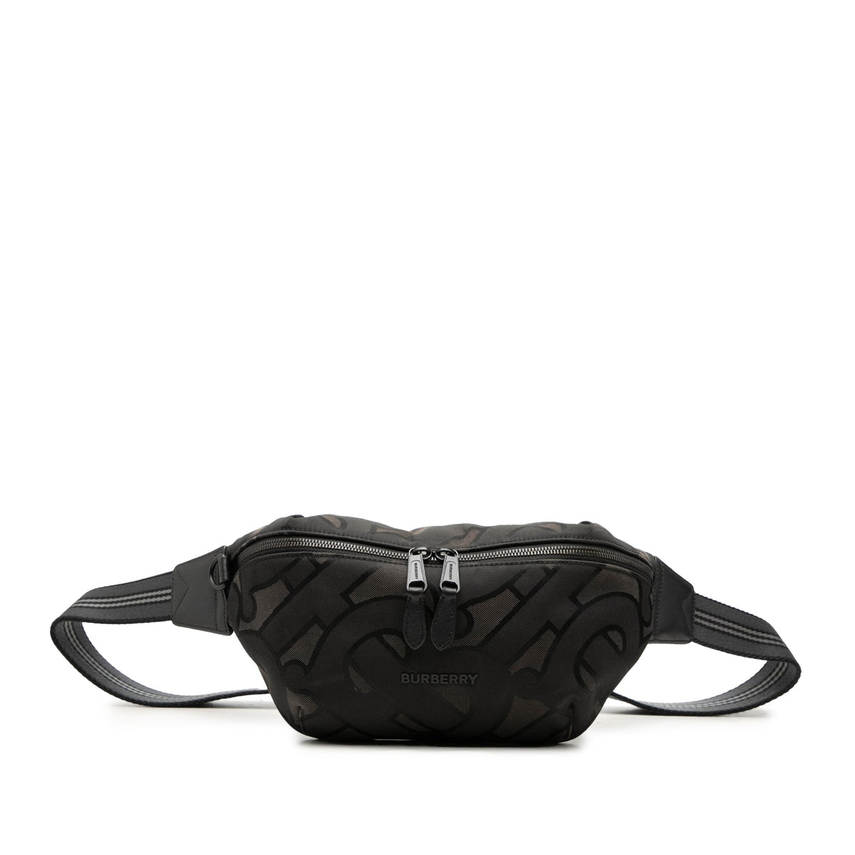 Burberry TB Monogram Nylon Sonny Belt Bag — Black
