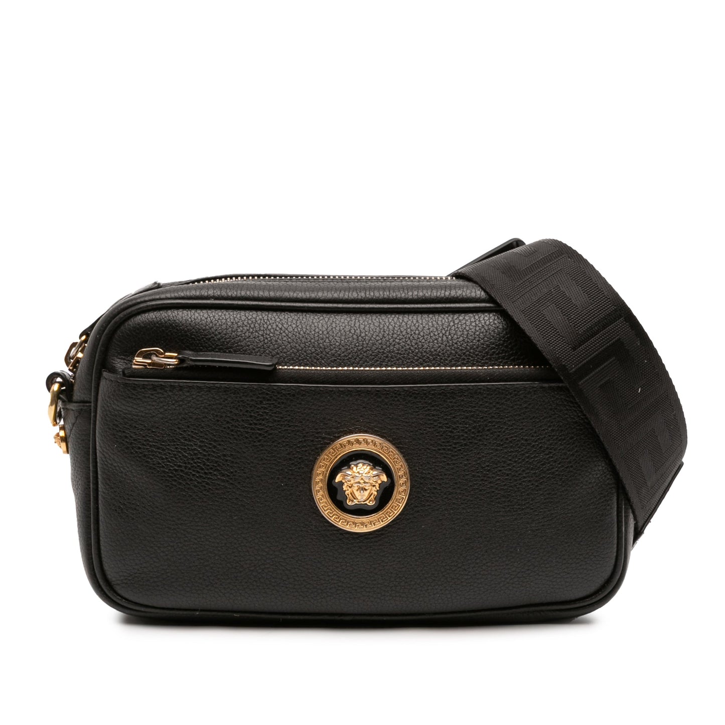 Versace Grained Calfskin La Medusa Convertible Camera Bag