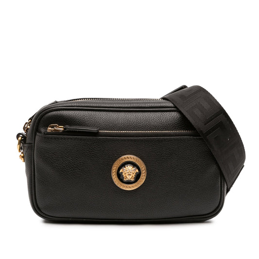 Versace Grained Calfskin La Medusa Convertible Camera Bag