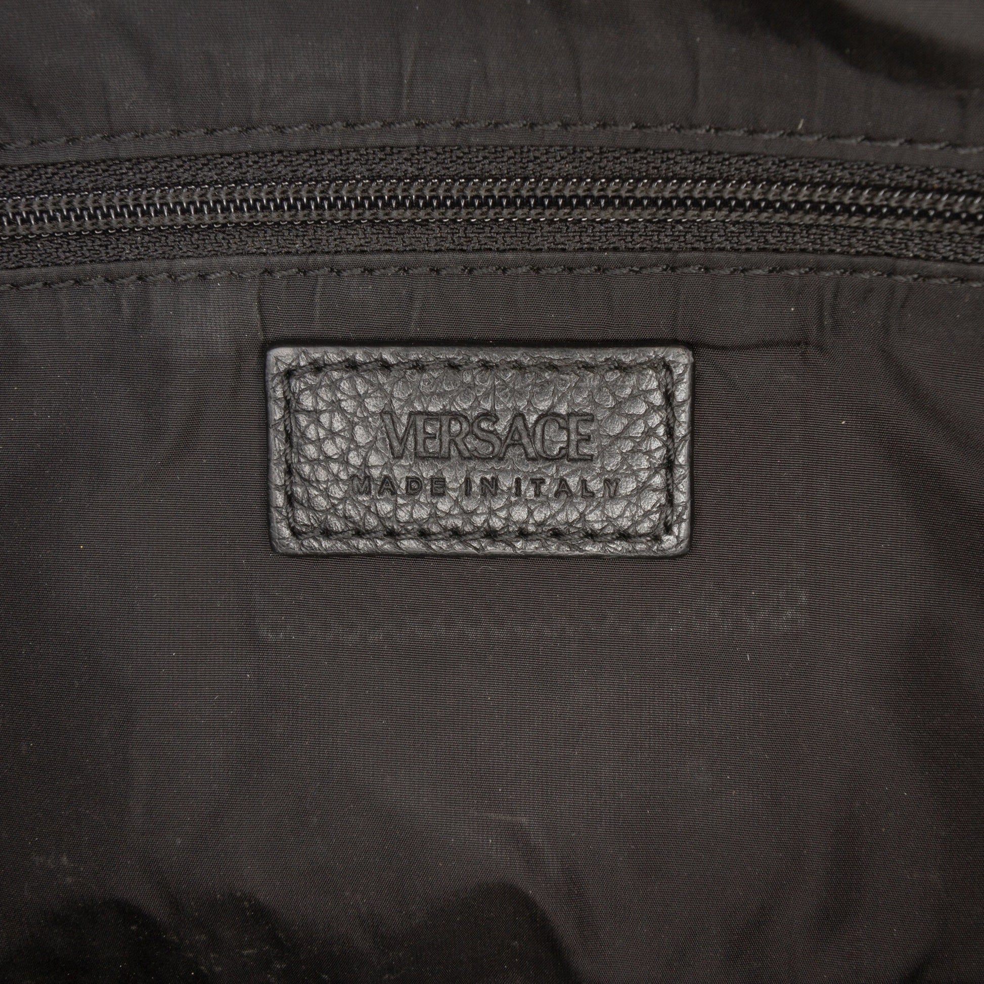 Versace Grained Calfskin La Medusa Convertible Camera Bag