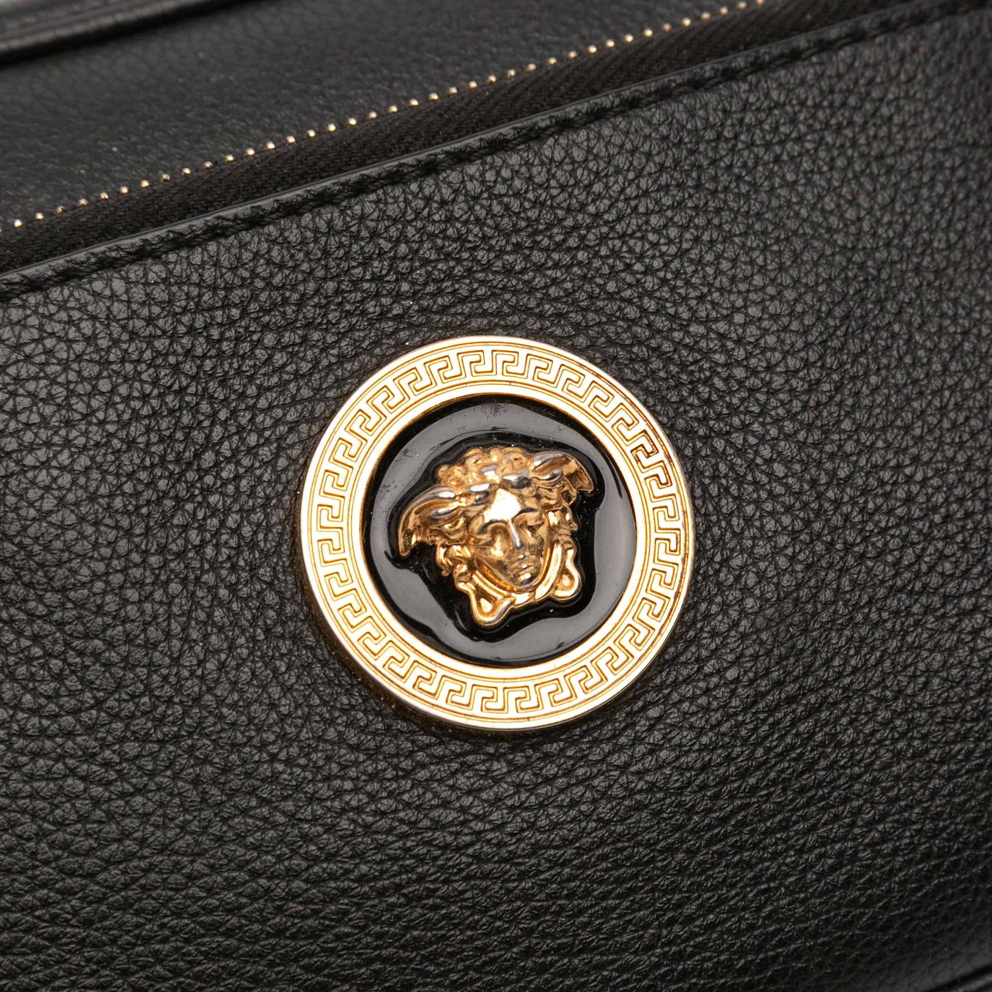 Versace Grained Calfskin La Medusa Convertible Camera Bag