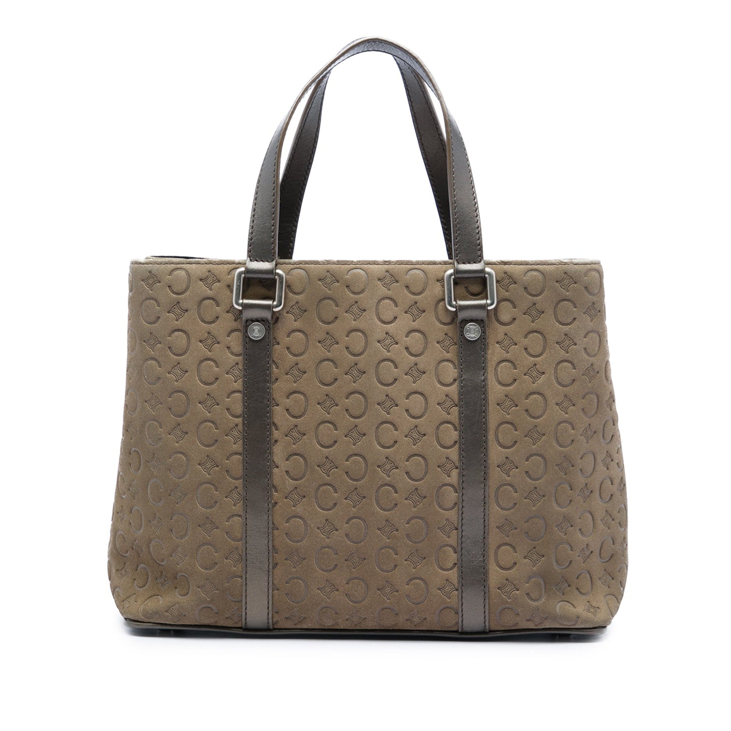 Celine C Macadam Suede Tote