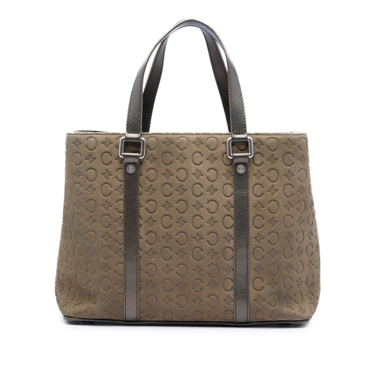 Celine C Macadam Suede Tote