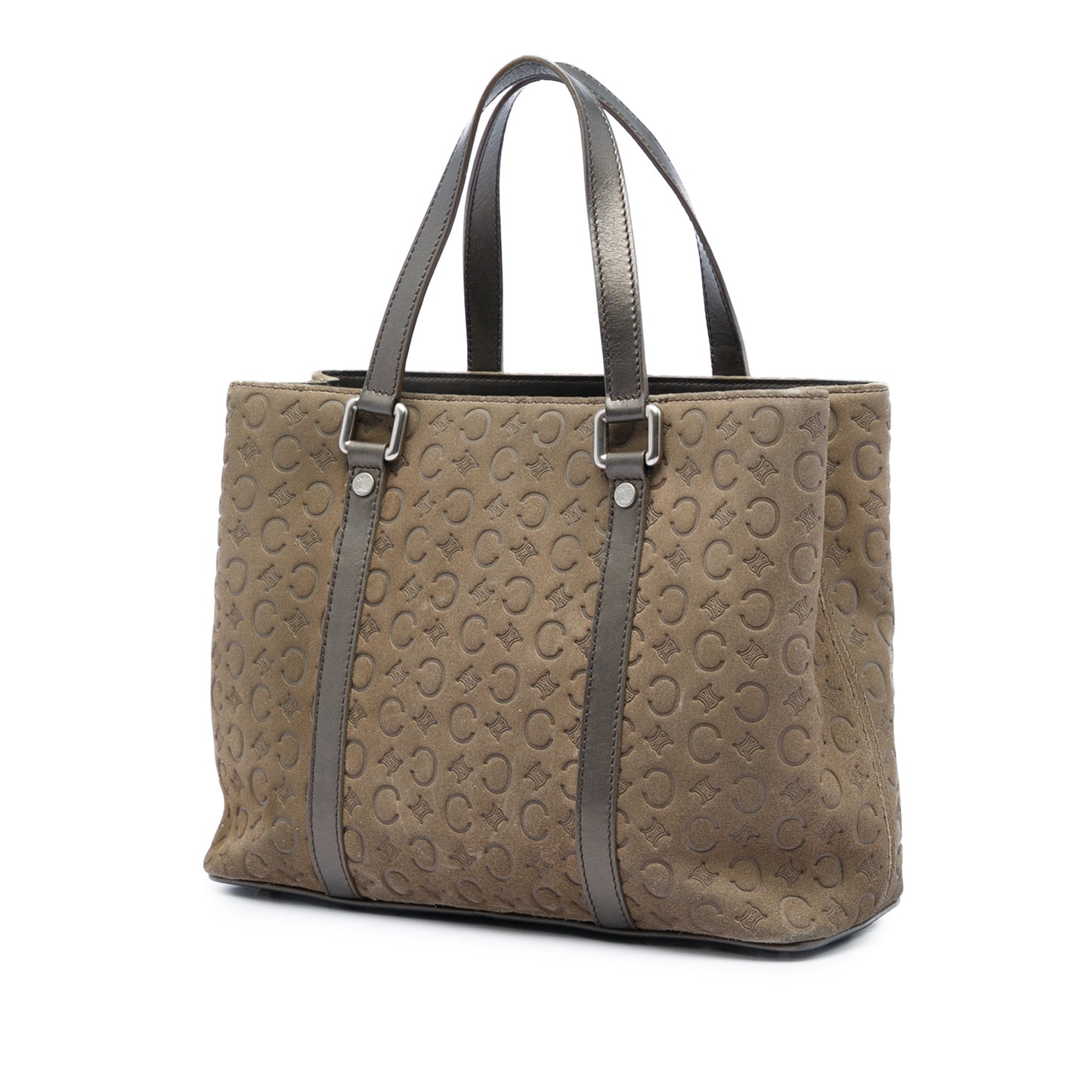 Celine C Macadam Suede Tote