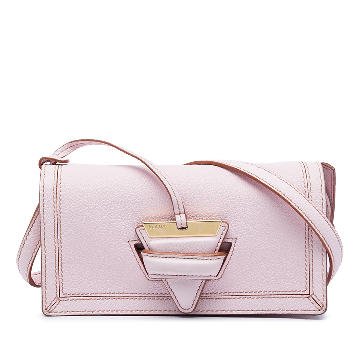 LOEWE Grained Calfskin Barcelona Wallet On Strap