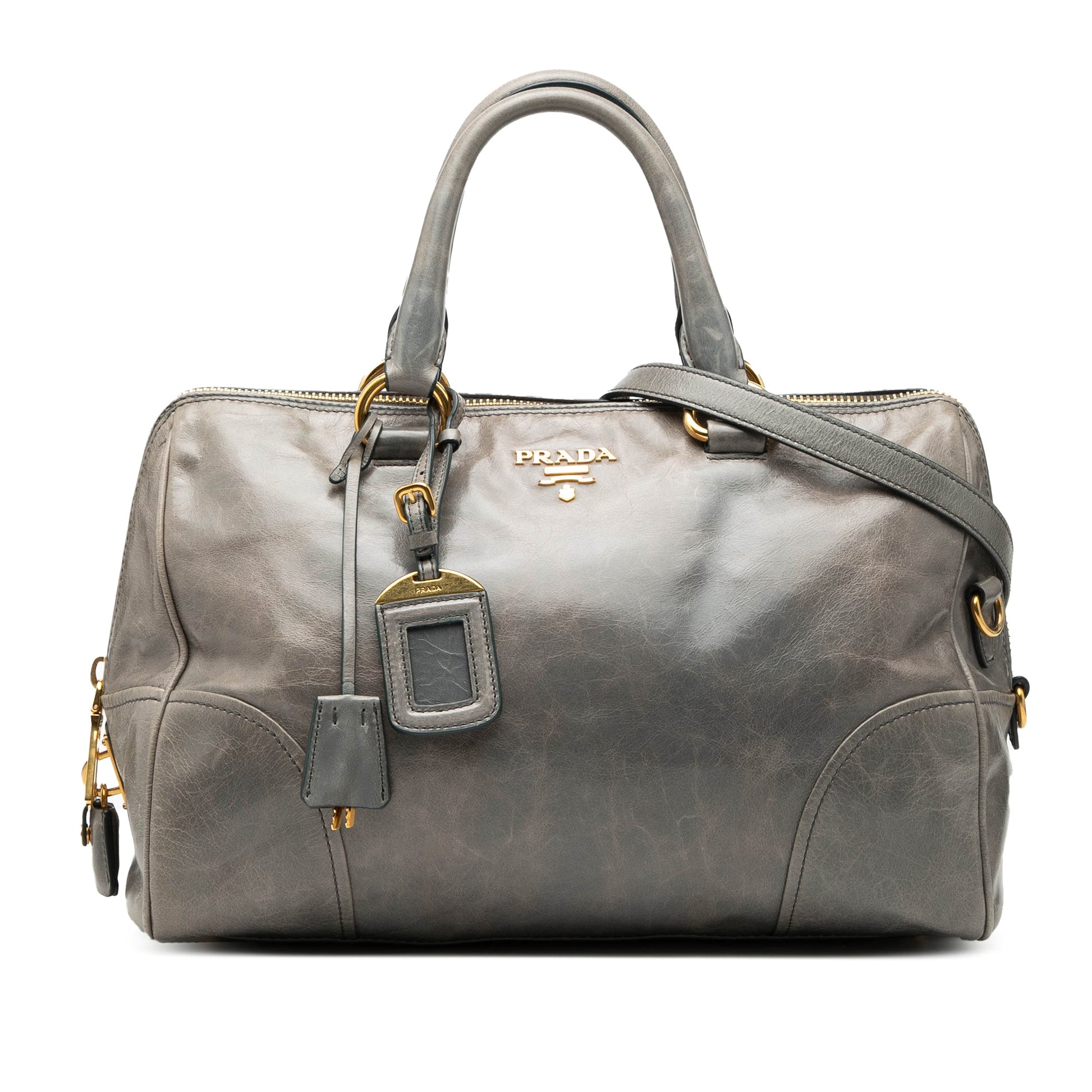 Prada Vitello Shine Bauletto Satchel