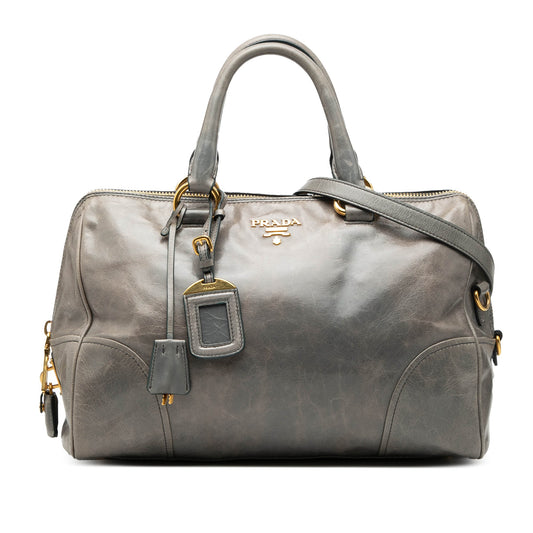 Prada Vitello Shine Bauletto Satchel