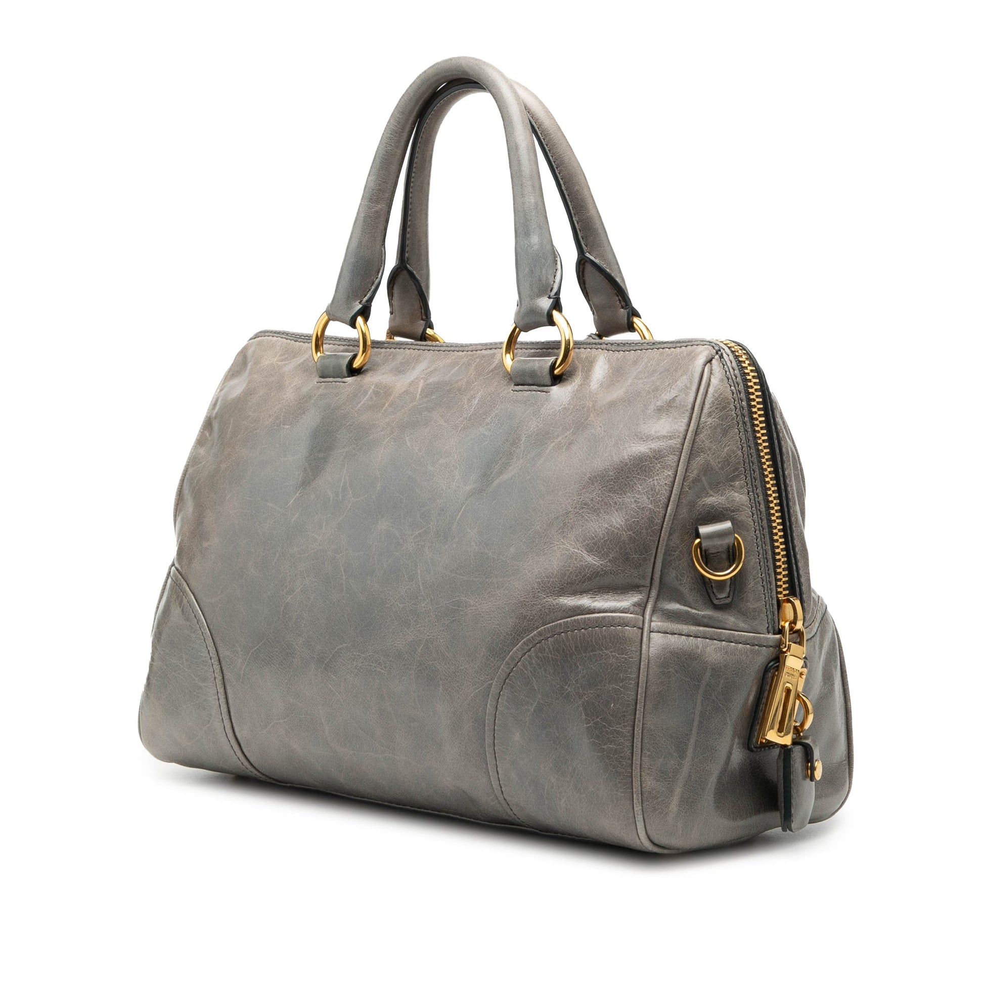 Prada Vitello Shine Bauletto Satchel