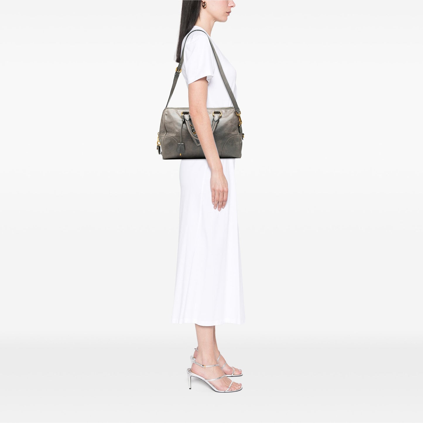 Prada Vitello Shine Bauletto Satchel