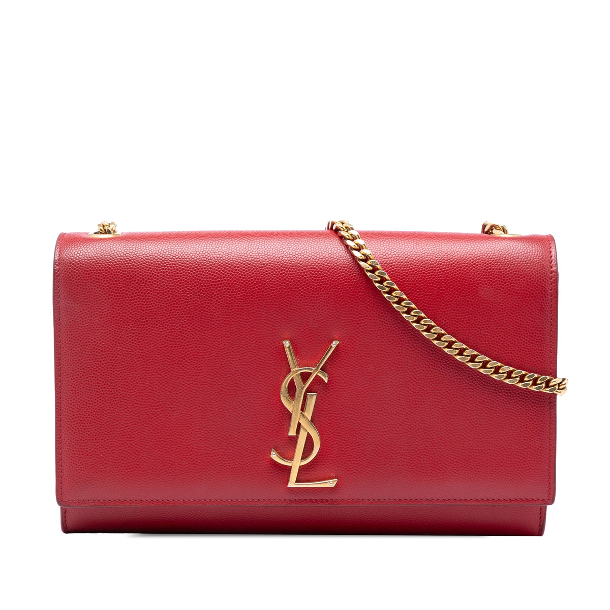Saint Laurent Medium Grain De Poudre Monogram Kate Crossbody
