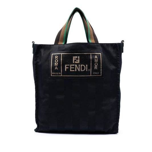 Fendi Pequin Nylon Roma Amor Tote