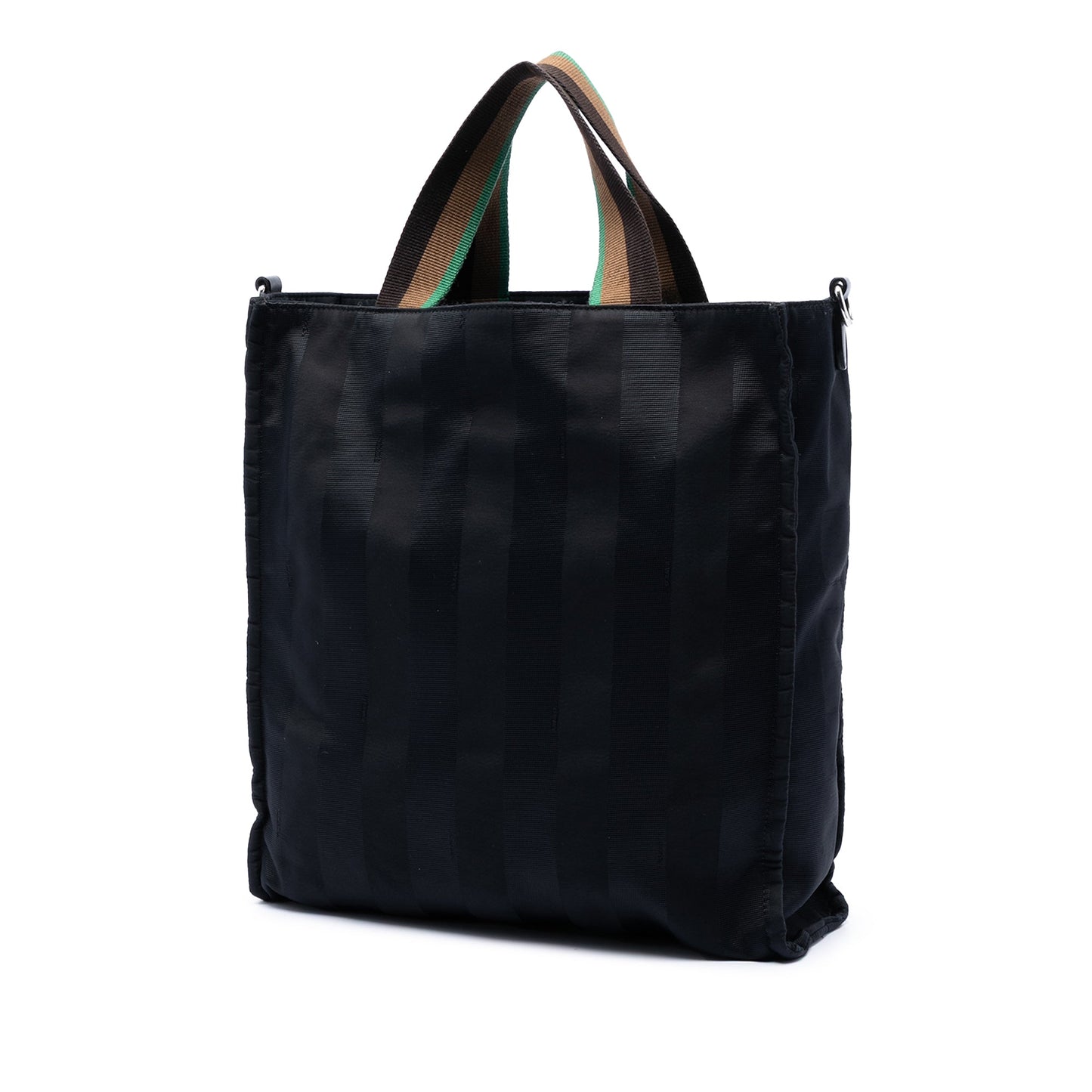 Fendi Pequin Nylon Roma Amor Tote
