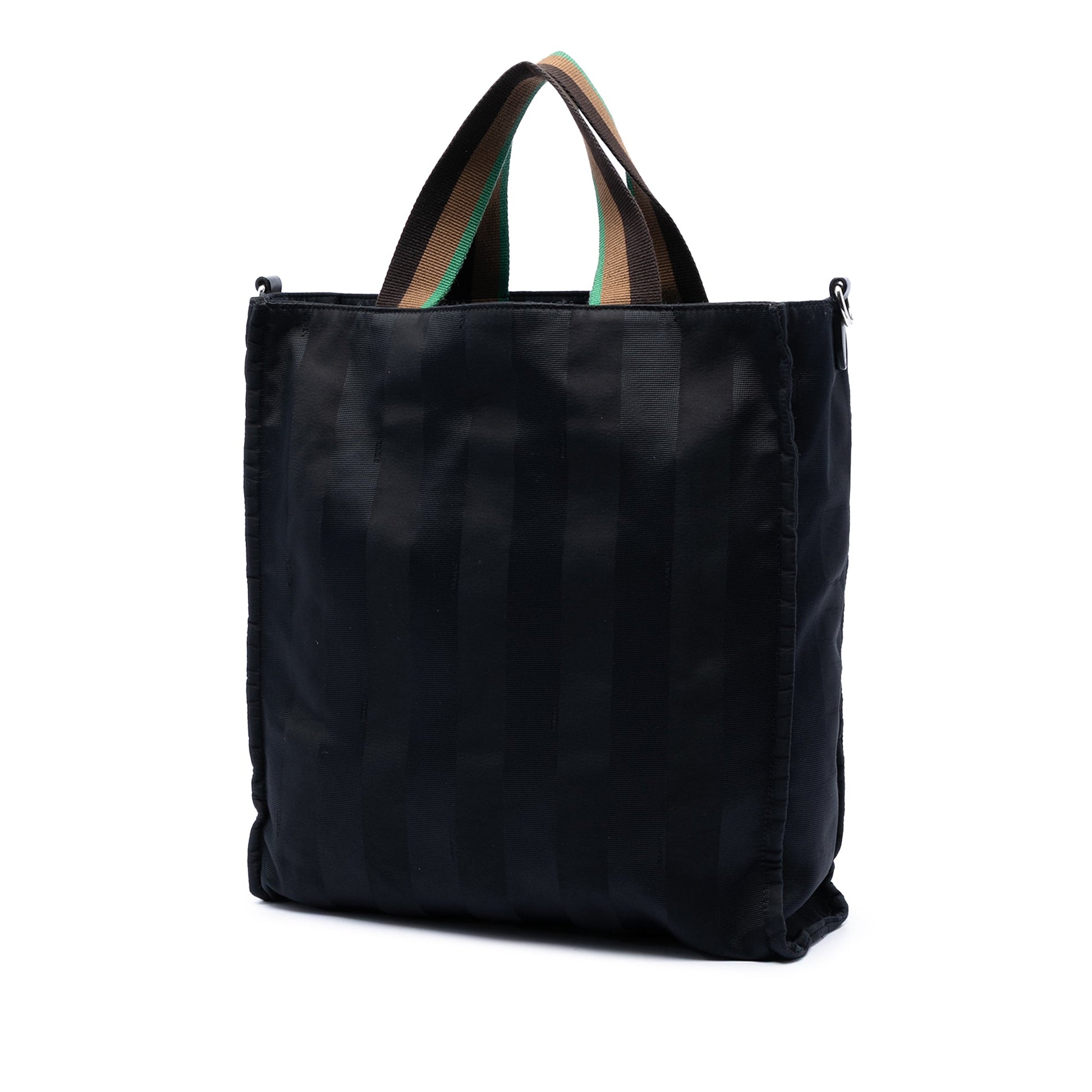 Fendi Pequin Nylon Roma Amor Tote