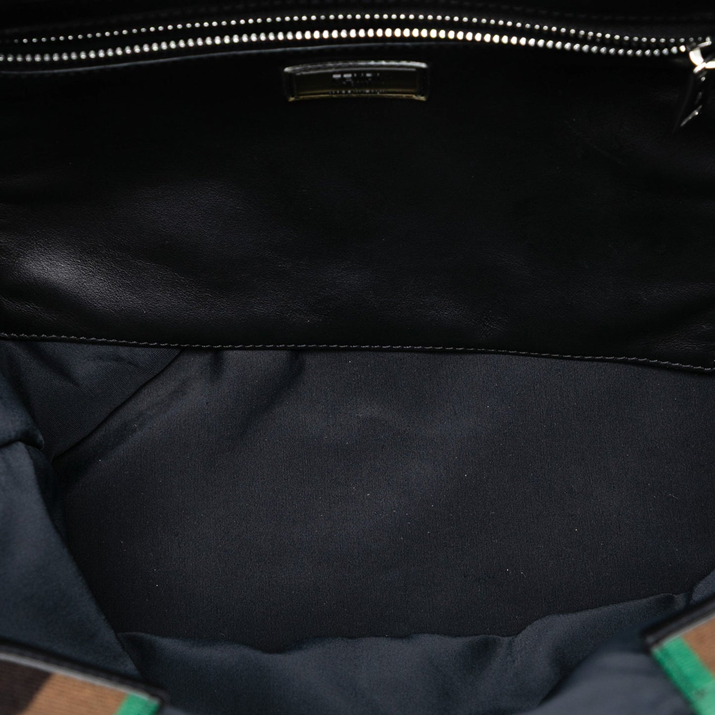 Fendi Pequin Nylon Roma Amor Tote