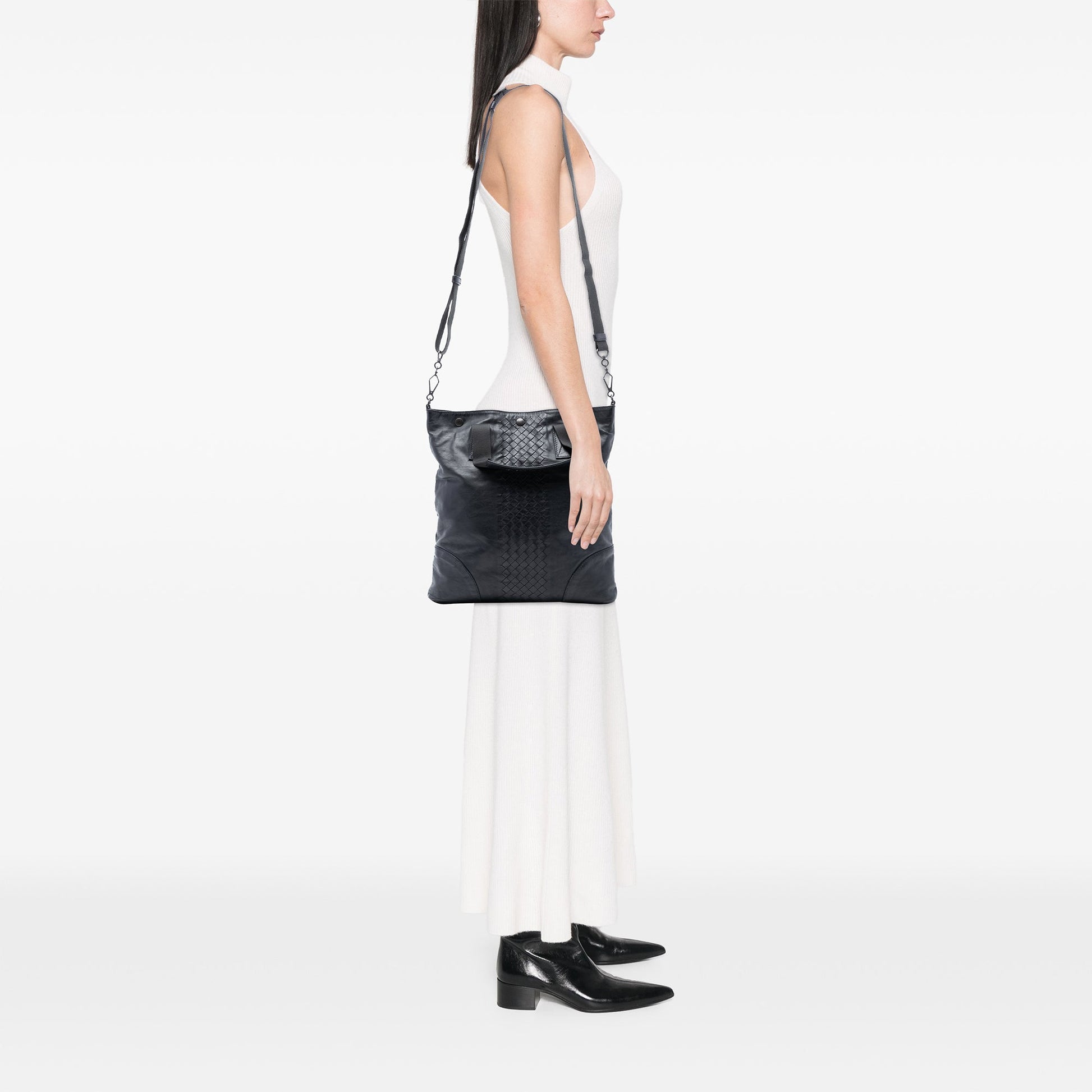 Bottega Veneta Intrecciato Trimmed Nappa Convertible Tote