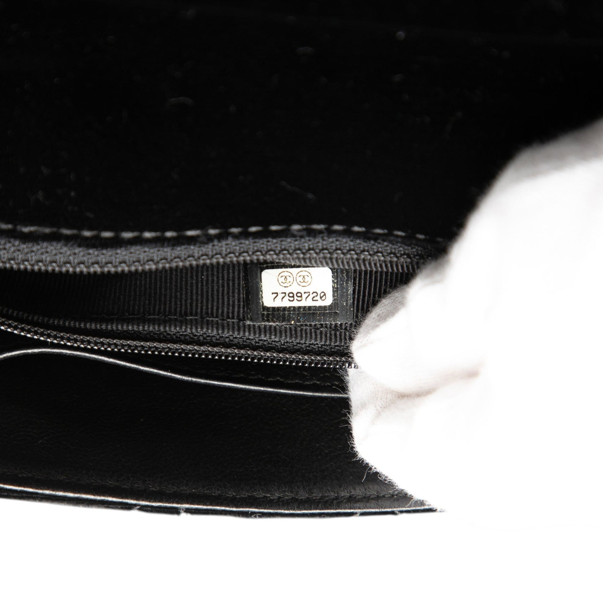 Chanel CC Quilted Velvet Chain Shoulder Bag