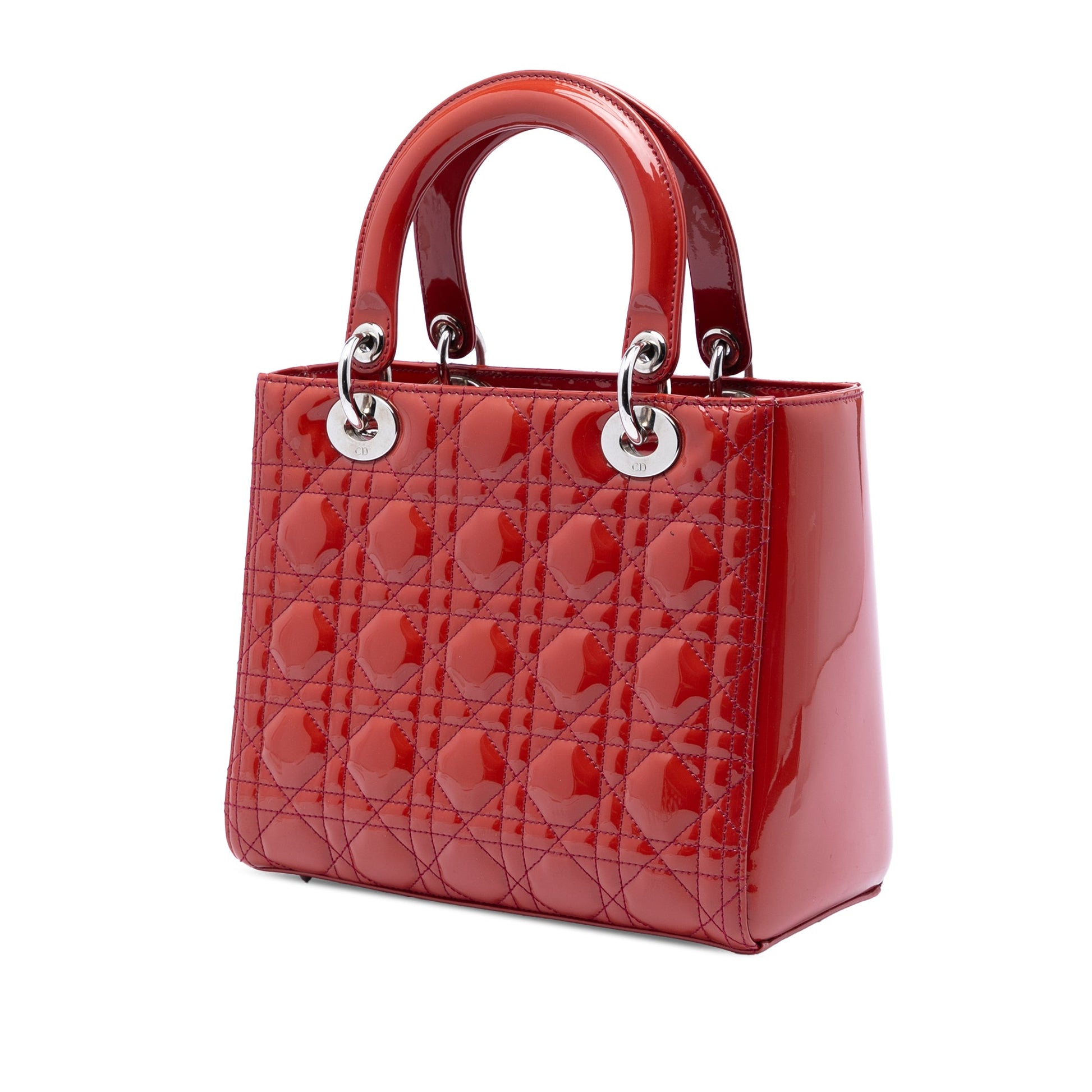 Dior Medium Patent Cannage Lady Dior