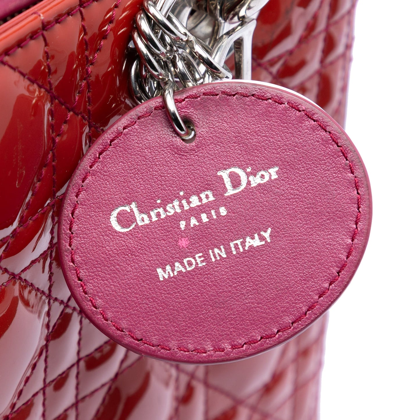 Dior Medium Patent Cannage Lady Dior