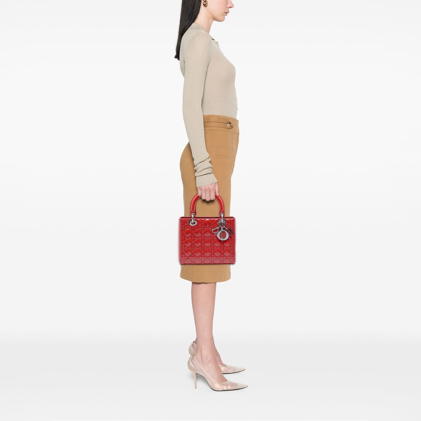 Dior Medium Patent Cannage Lady Dior