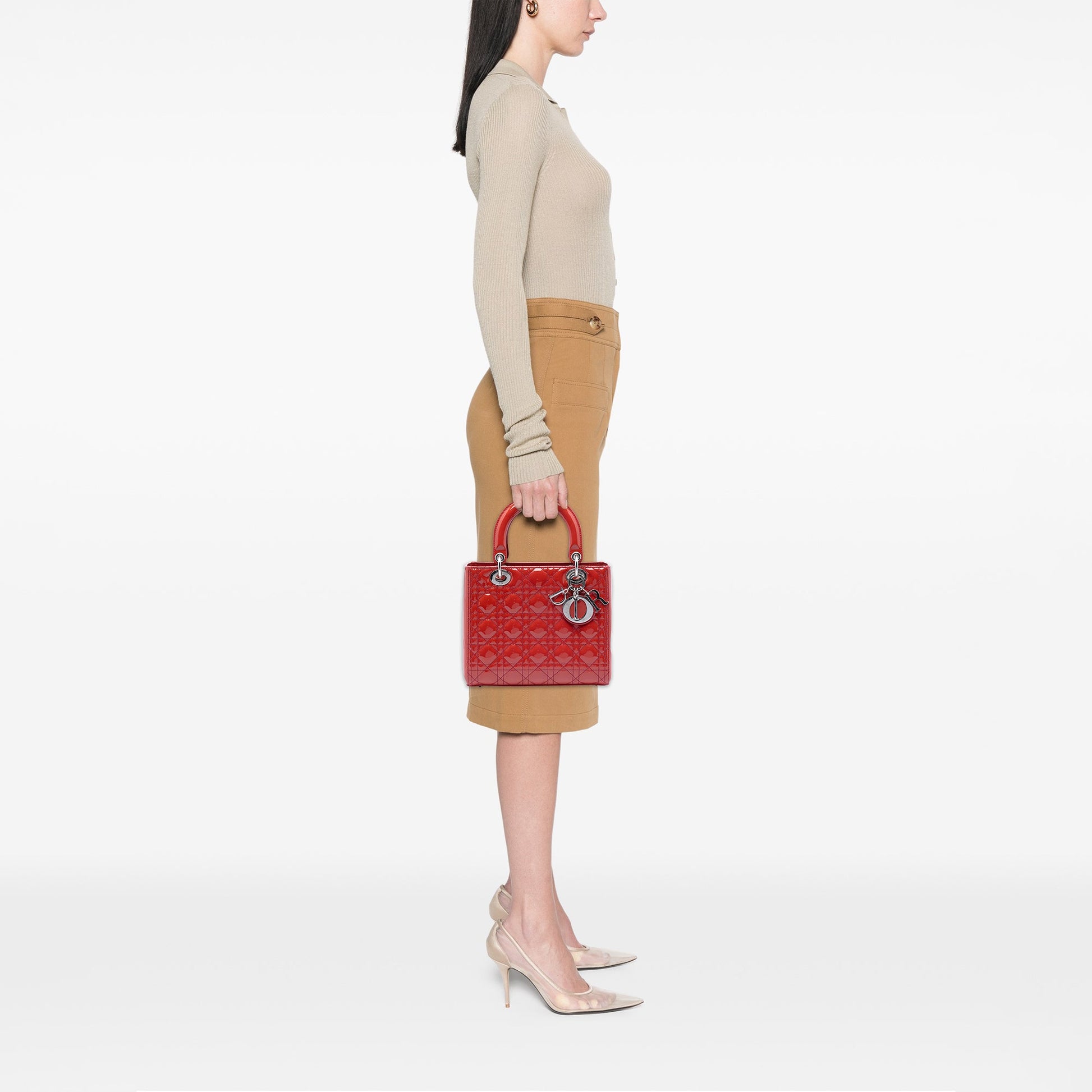 Dior Medium Patent Cannage Lady Dior