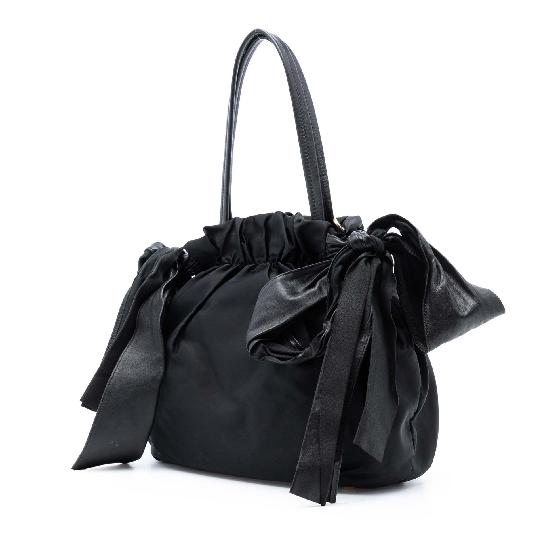 Prada Tessuto Logo Bow Satchel